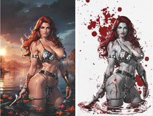 Load image into Gallery viewer, RED SONJA: EMPIRE OF THE DAMNED #1 (CEDRIC POULAT EXCLUSIVE VIRGIN VARIANT A &amp; B VARIANT SET)