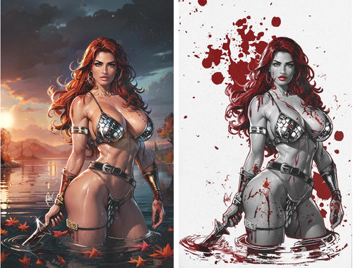 RED SONJA: EMPIRE OF THE DAMNED #1 (CEDRIC POULAT EXCLUSIVE VIRGIN VARIANT A & B VARIANT SET)