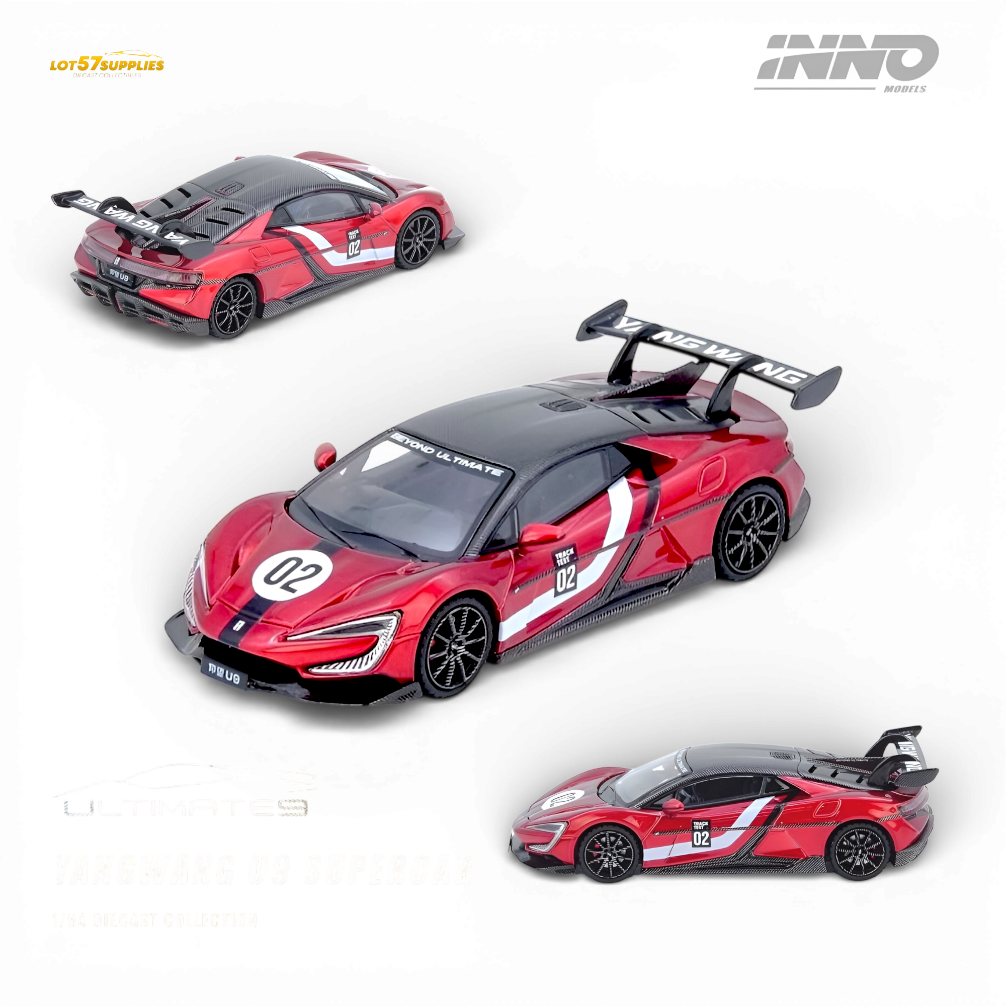 (Pre-Order) INNO64 YANGWANG U9 Nurburgring Test Car 2025 - Fastest EV 1:64