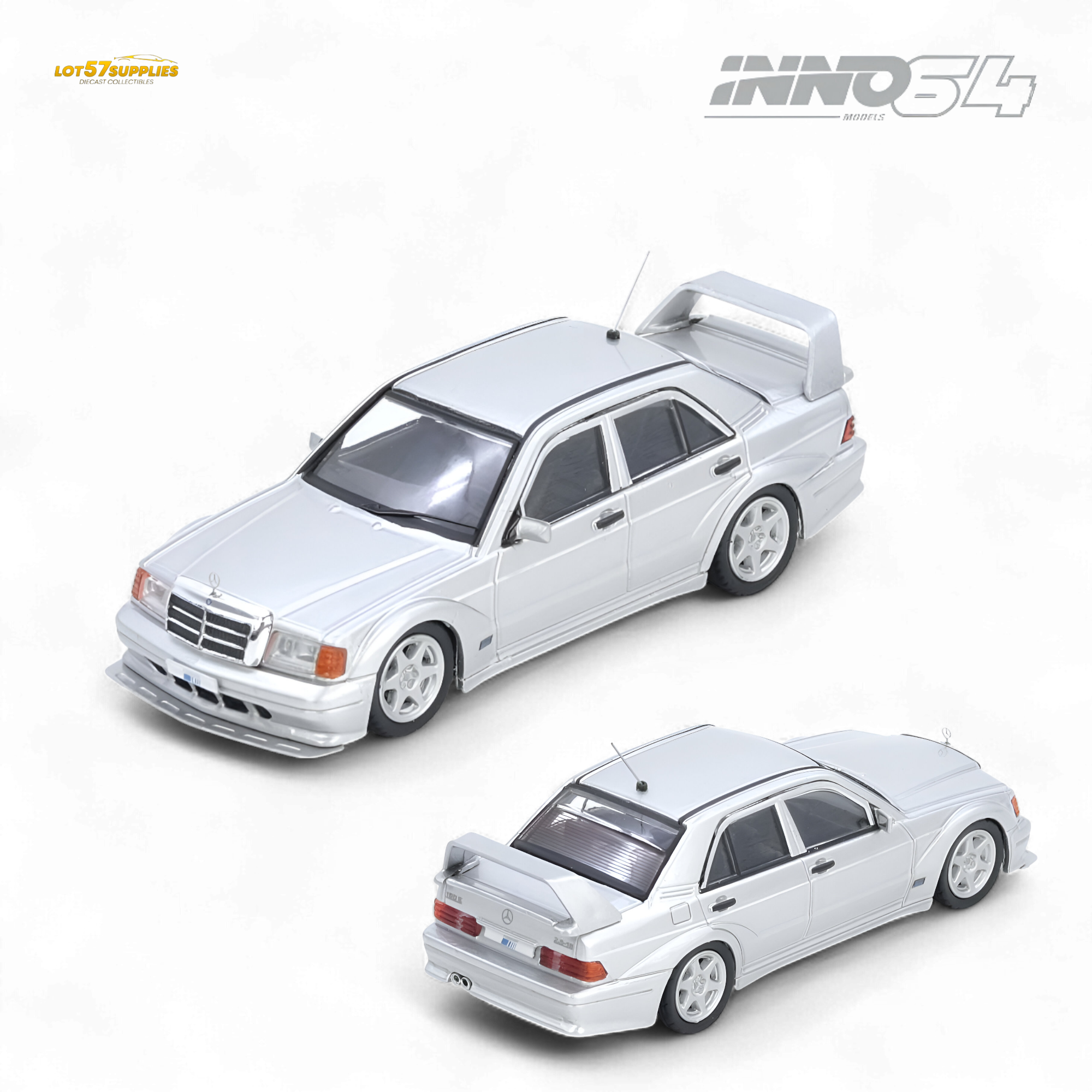 (Pre-Order) Inno64 Mercedes Benz 190E - Silver 1:64