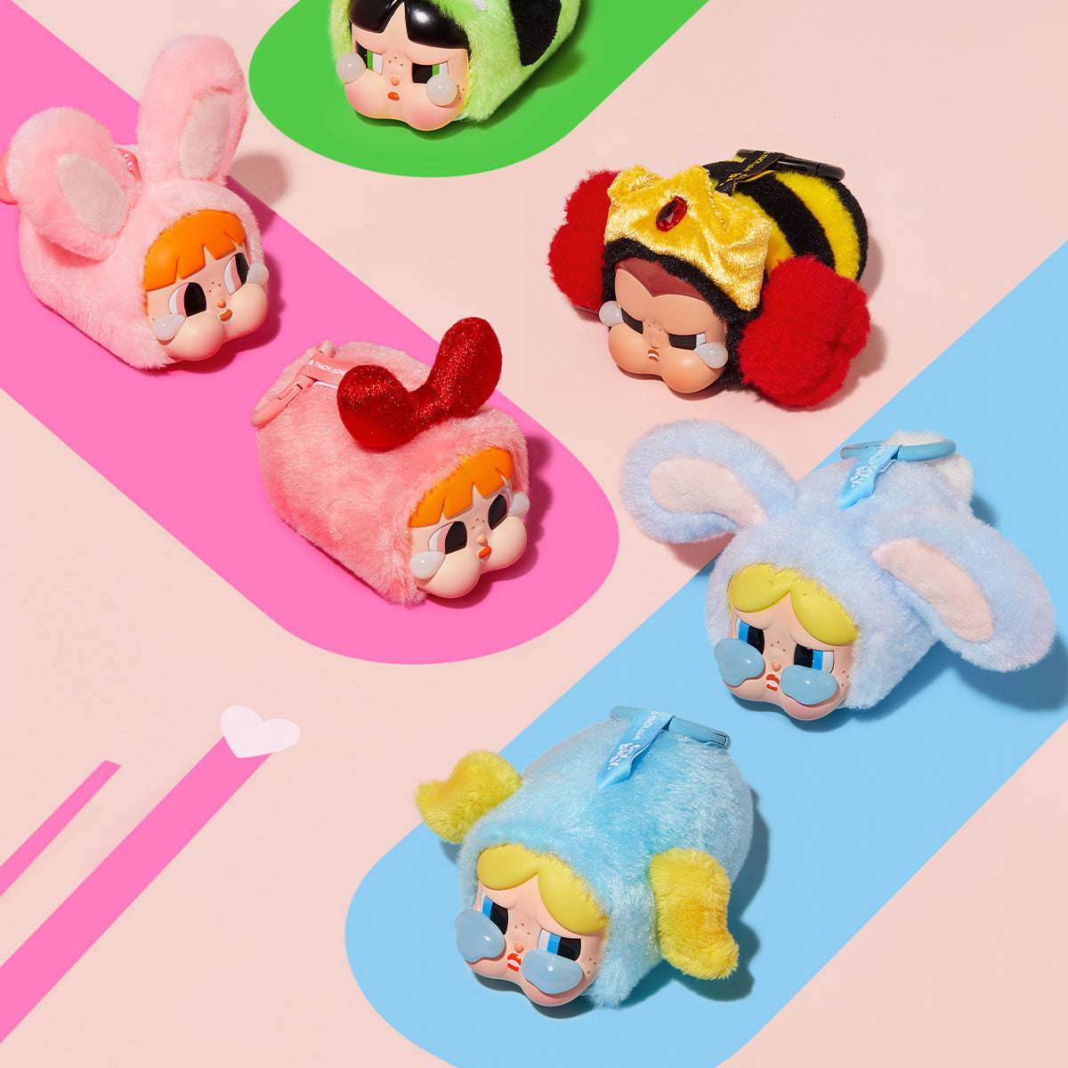 CRYBABY × Powerpuff Girls Series-Vinyl Face Plush Blind Box (1 Blind Box)