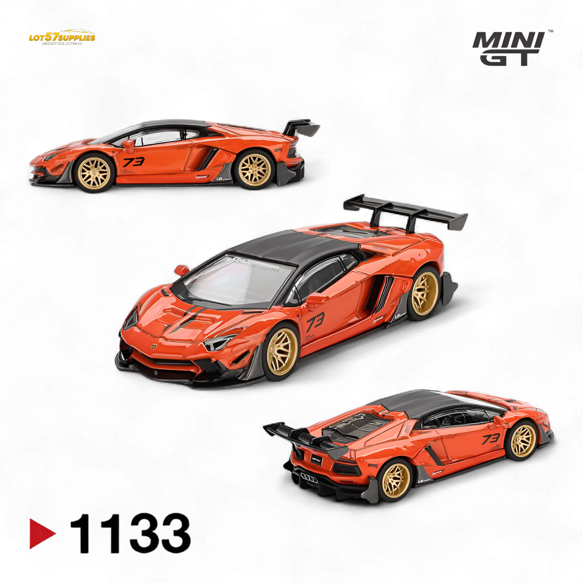 (Pre-Order) Mini-GT Lamborghini Aventador Limited Edition - Orange 1:64 #1133