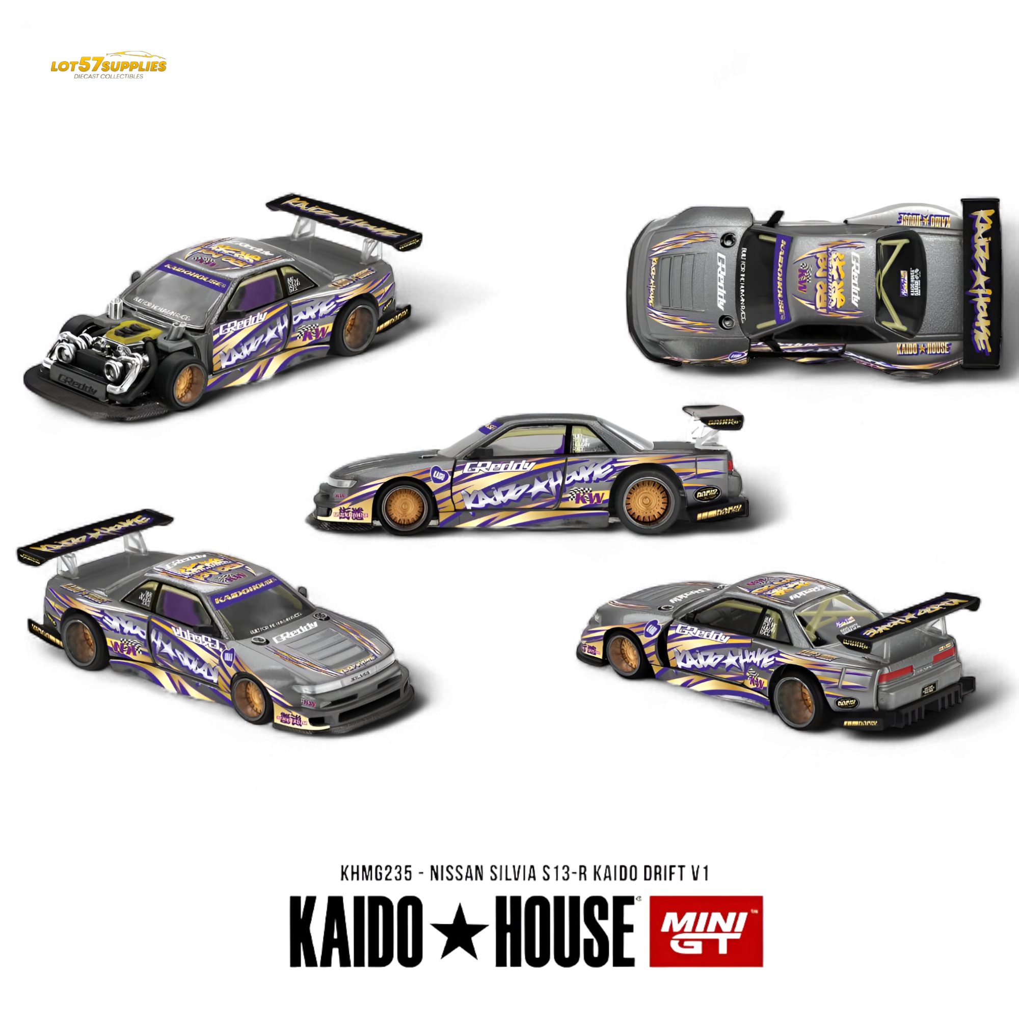 (Pre-Order) KAIDO Nissan Silvia S13-R - KAIDO DRIFT V1 1:64