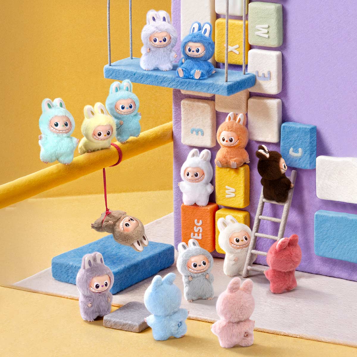 LABUBU THE MONSTERS Pin for Love Series-Vinyl Plush Pendant Blind Box (A-M) (1 Blind Box)