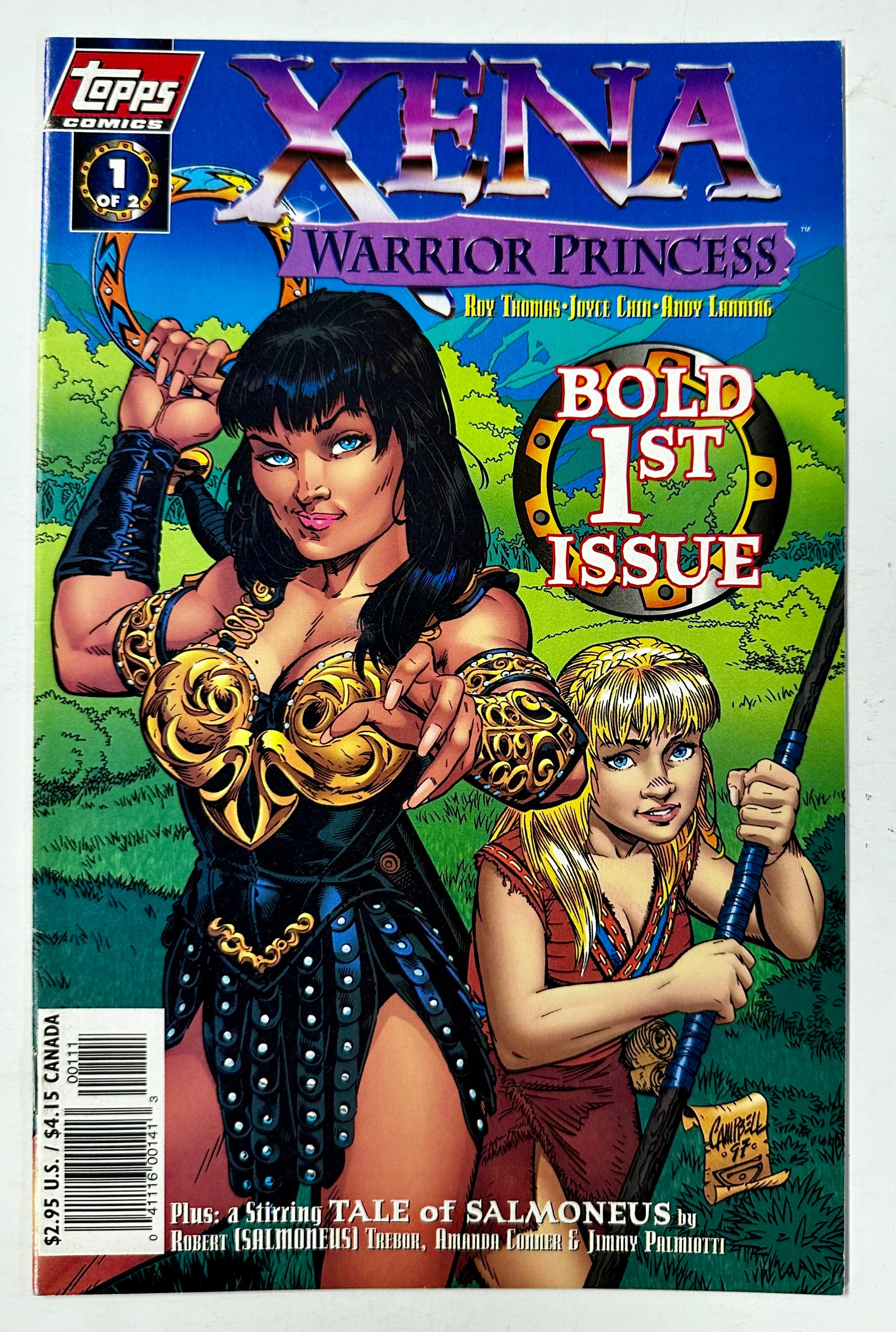 Xena Warrior Princess #1 J Scott Campbell Variant 1997 Topps Comics