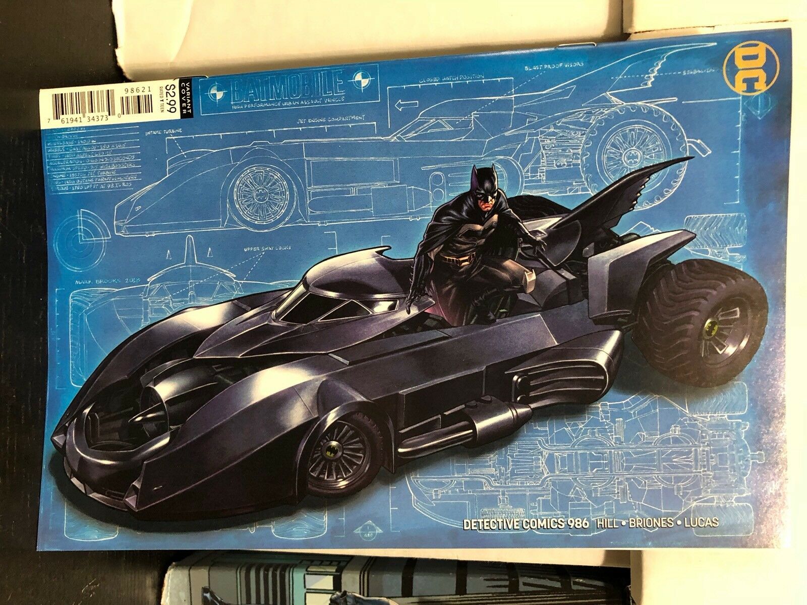 Detective Comics #986 Mark Brooks  Batmobile Blue Prints Variant Batman DC