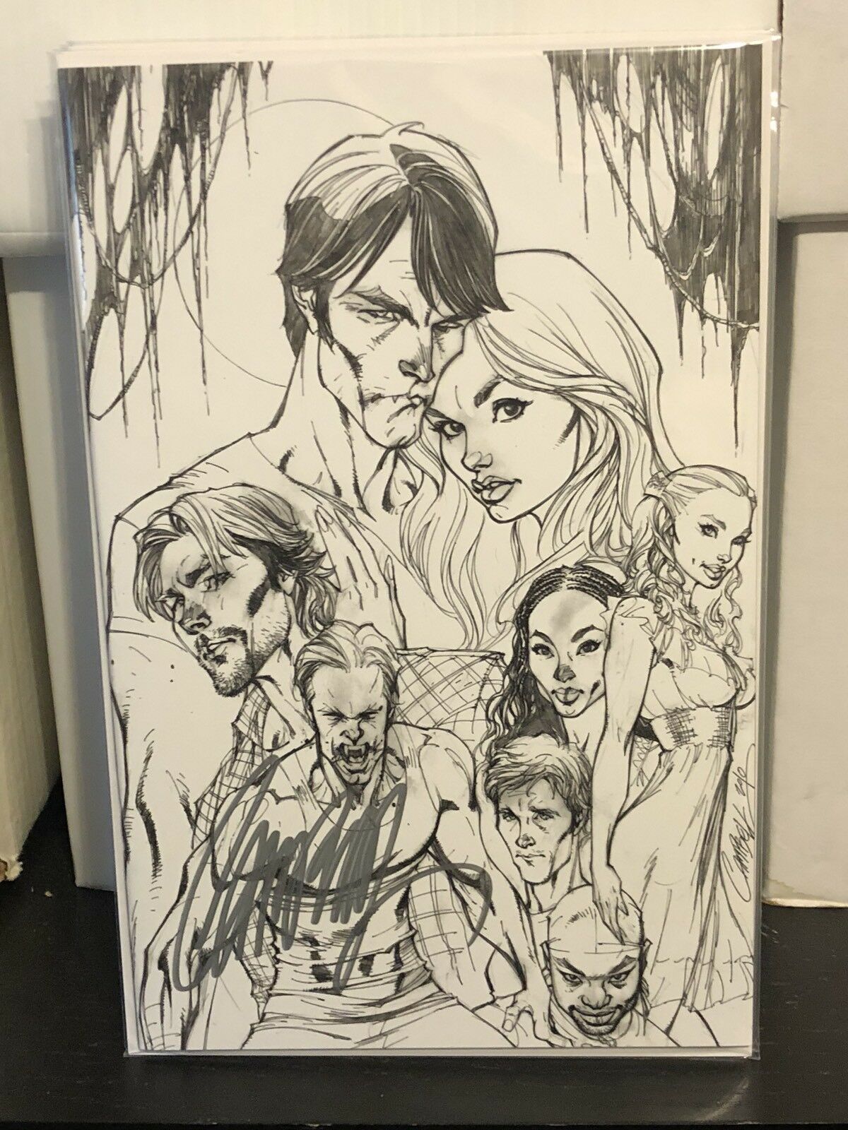 True Blood #1 J Scott Campbell Retailer Incentive Sketch Cover Bill Sookie