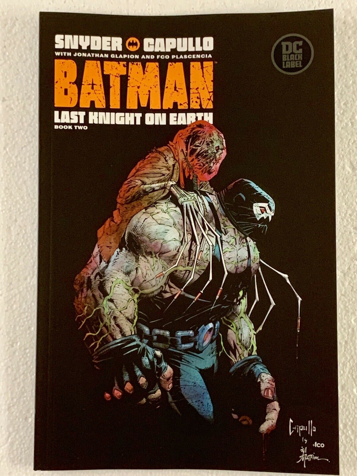BATMAN LAST KNIGHT ON EARTH #2 Greg Capullo Bane Cover B 2019 Black Label