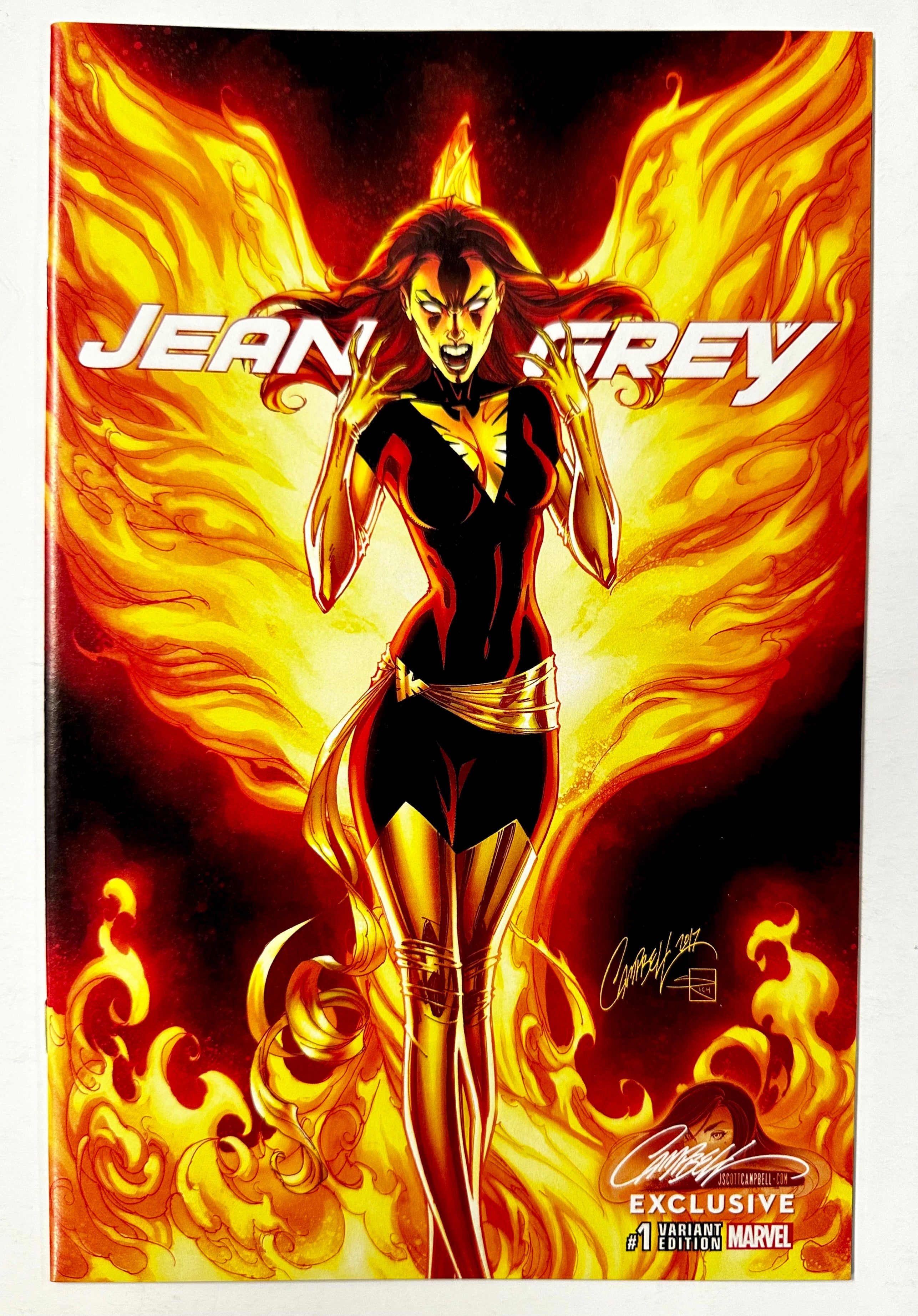 Jean Grey #1 J Scott Campbell Exclusive Phoenix C Variant (Marvel Comics 2017)