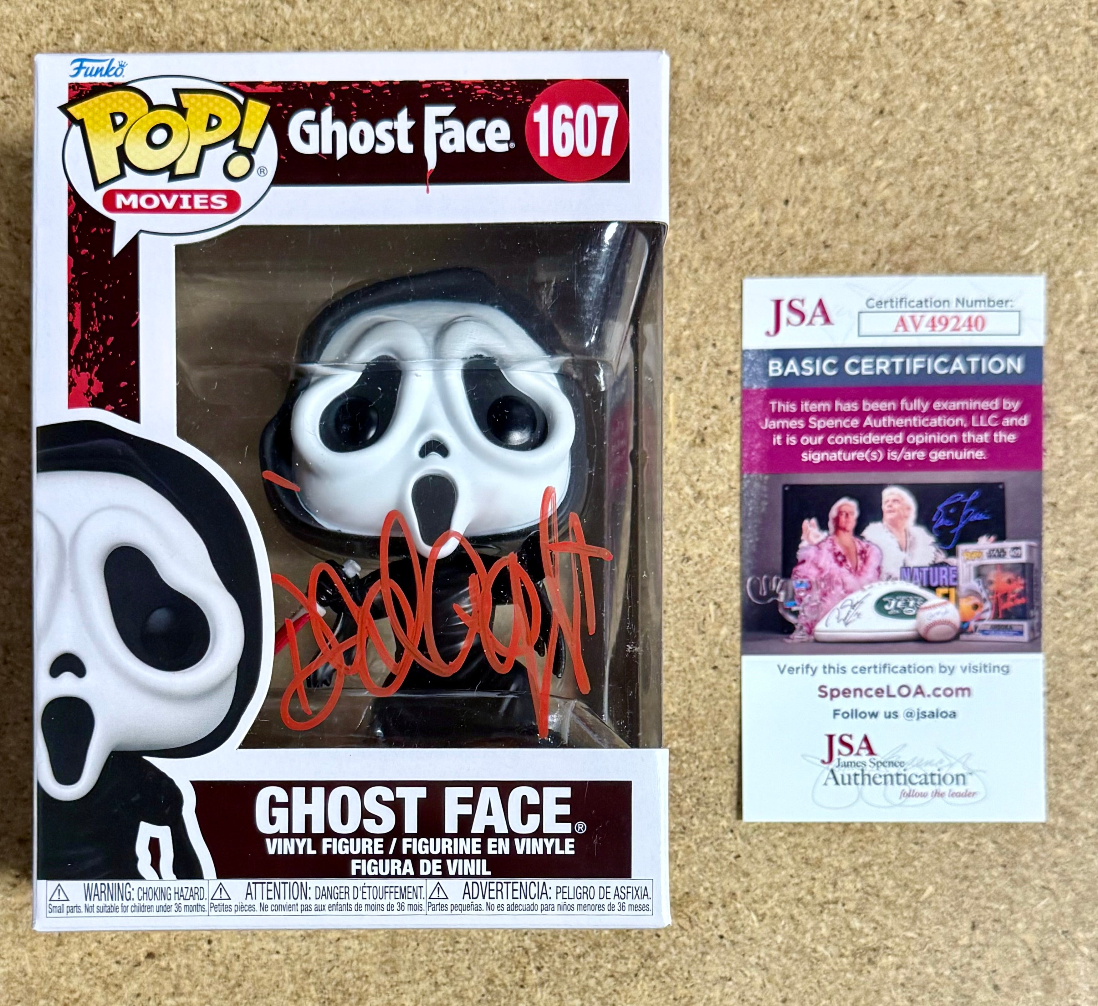 David Arquette Signed Ghost Face Scream 2024 Funko Pop! #1607 With JSA COA