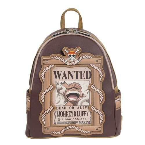 Loungefly One Piece Wanted Dead or Alive Monkey D. Luffy Mini-Backpack - Entertainment Earth Exclusive