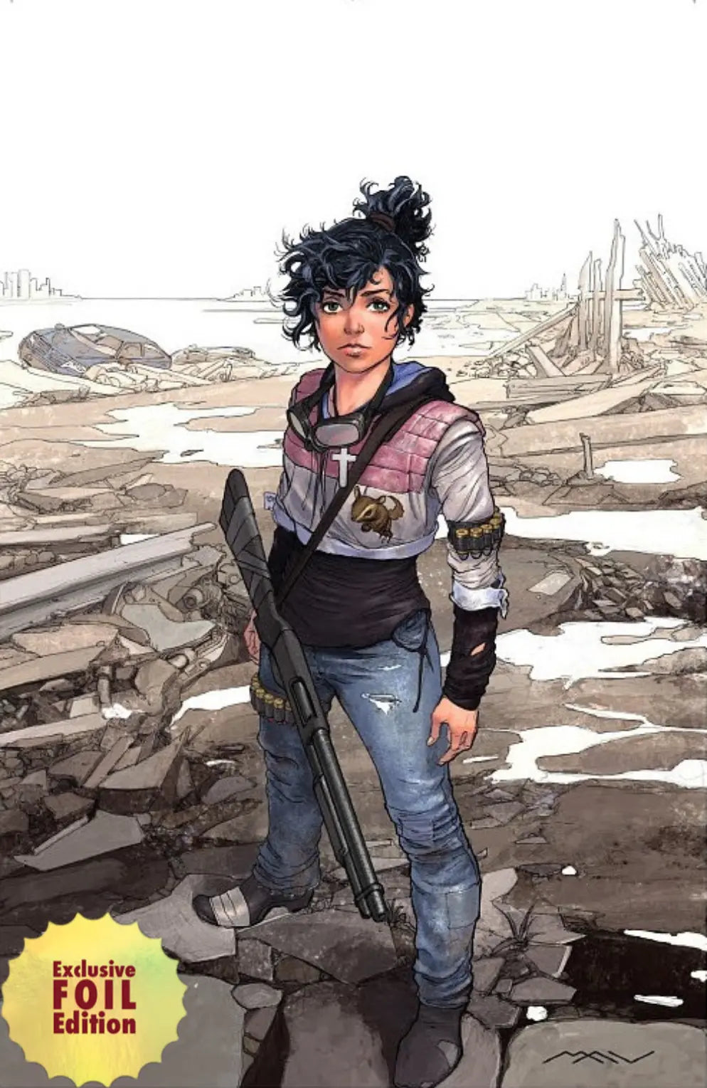 White Sky #1 2ND Print - ECC Exclusive Virgin FOIL