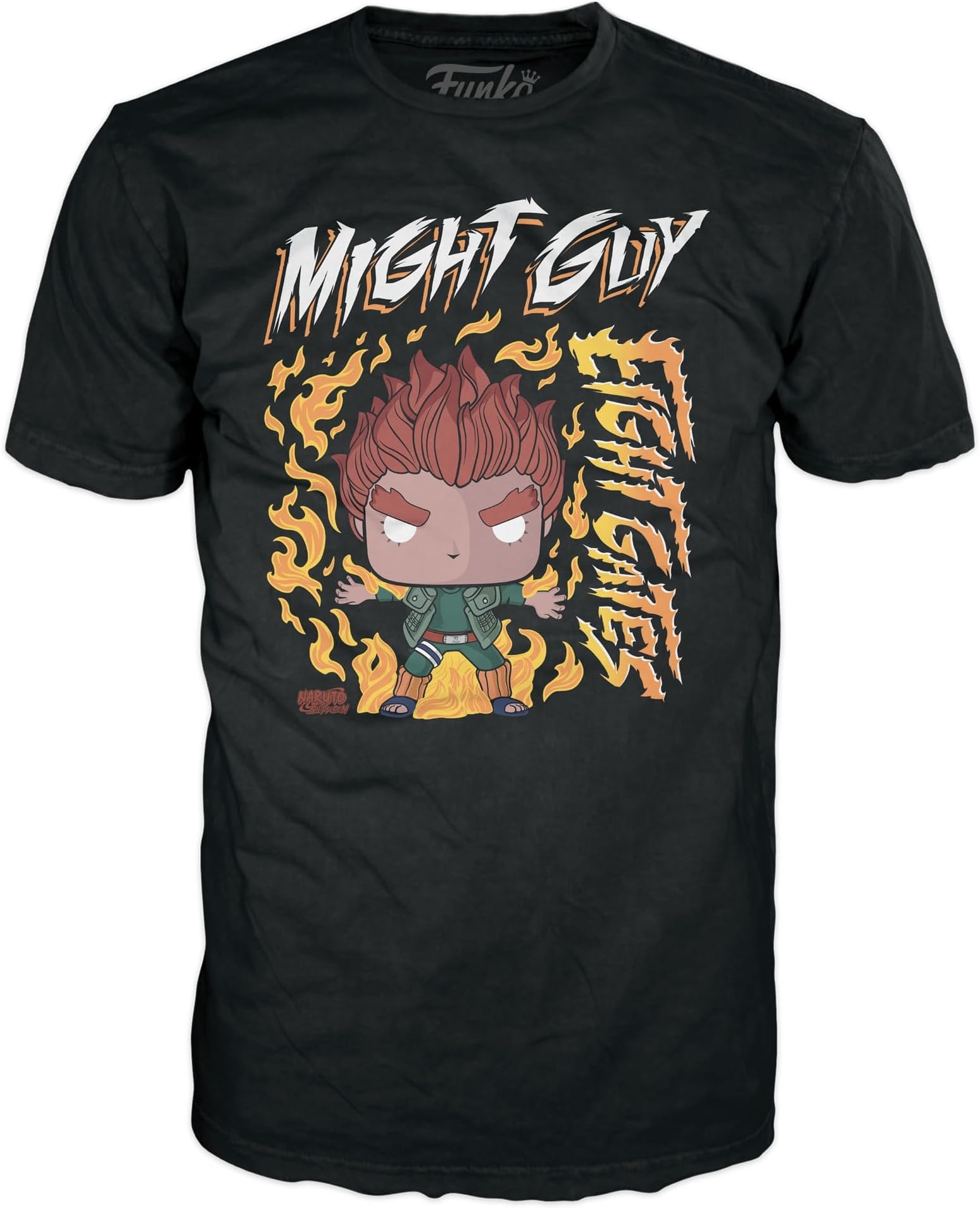 Funko Boxed Tee: Naruto - 8 Gates Guy - Small - (S) - T-Shirt - Clothes - Gift Idea - Short Sleeve Top for Adults Unisex Men and Women - Official Merchandise - Anime Fans