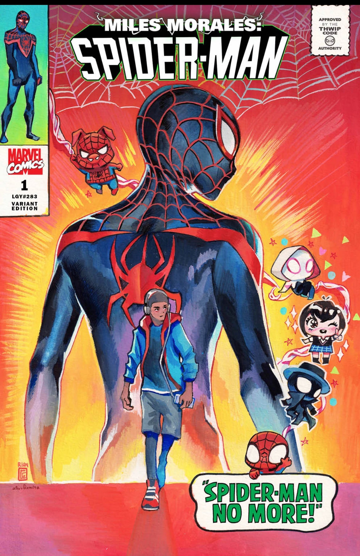 MILES MORALES: SPIDER-MAN 1 - Rain Gonzalez Black Saber Comics Exclusivecover -
