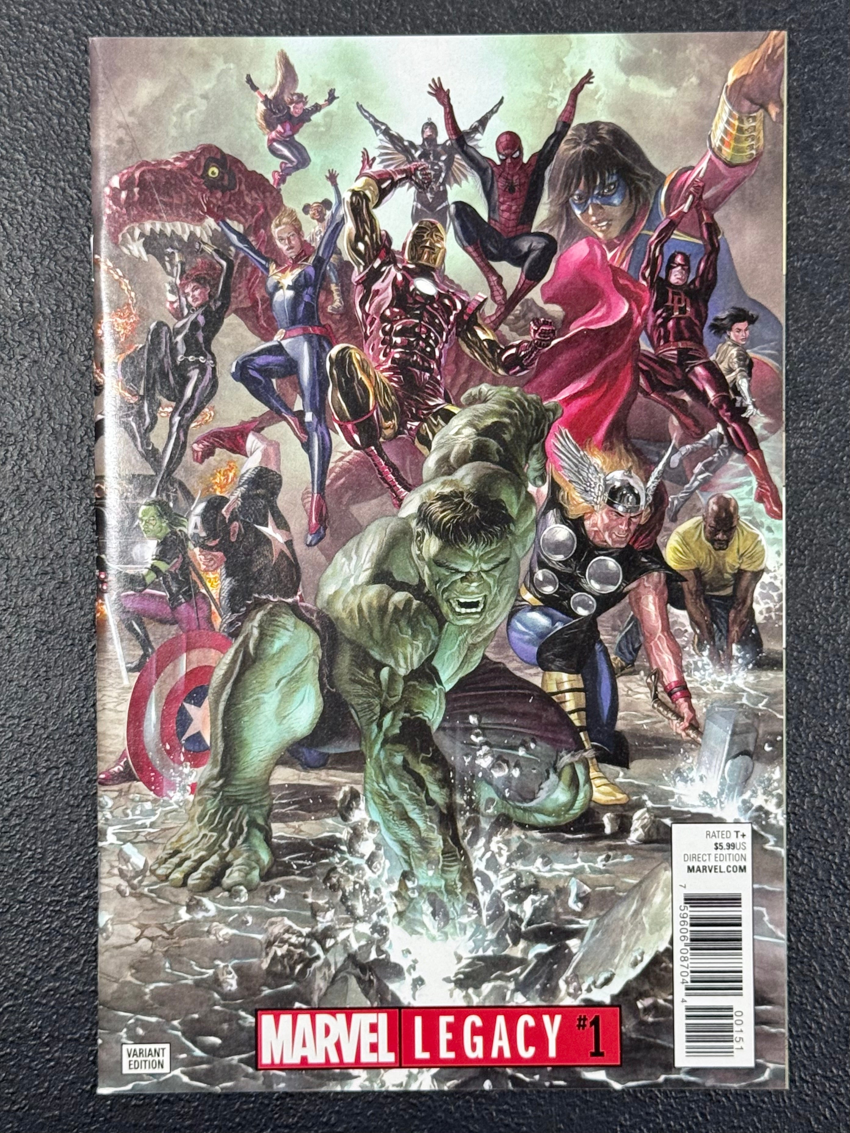 Marvel Legacy #1 (2017) Alex Ross 1:50 Incentive Variant 1st App Avengers BC