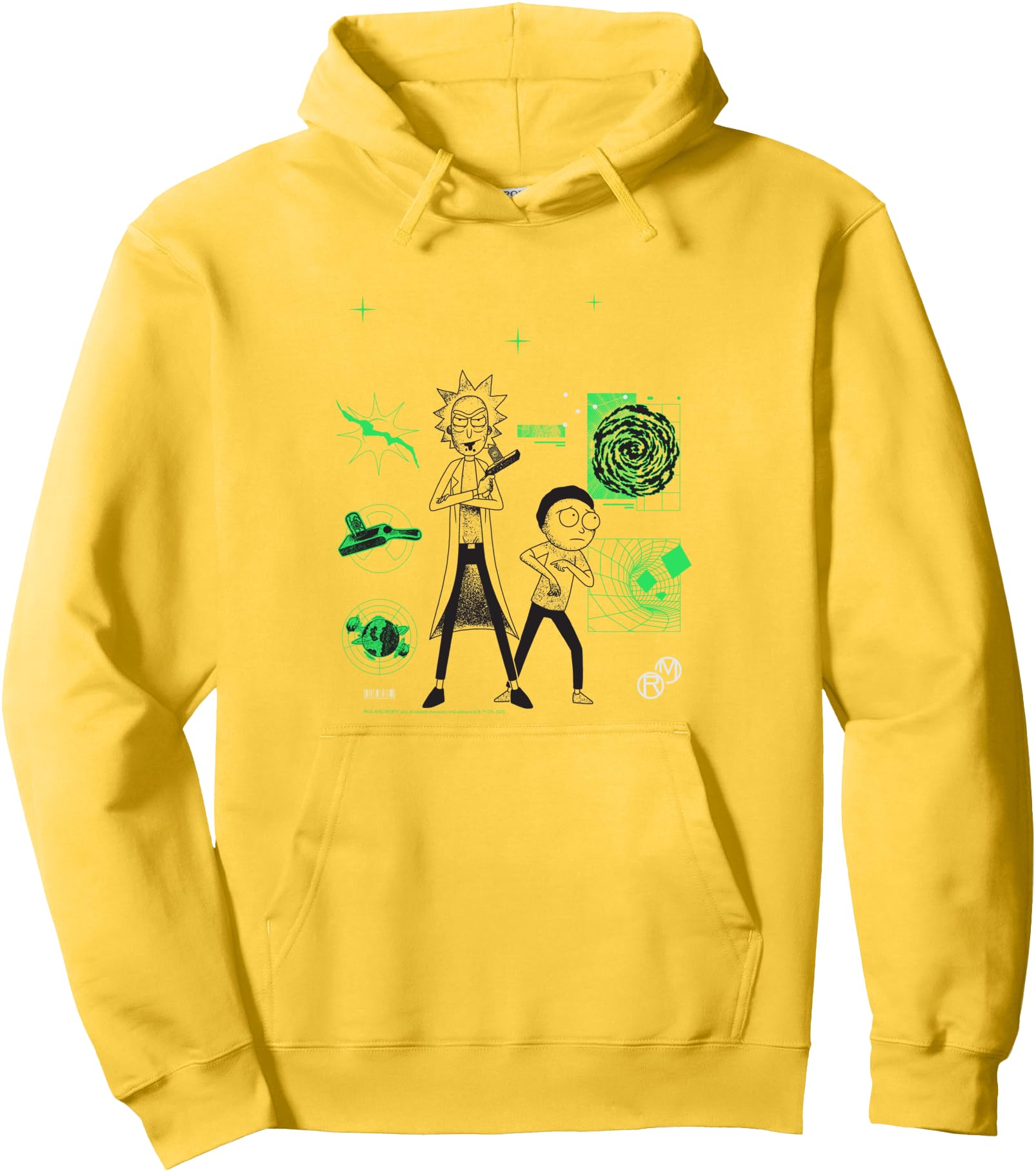 Rick and Morty Merch Galactic Adventure Portal Pullover Hoodie