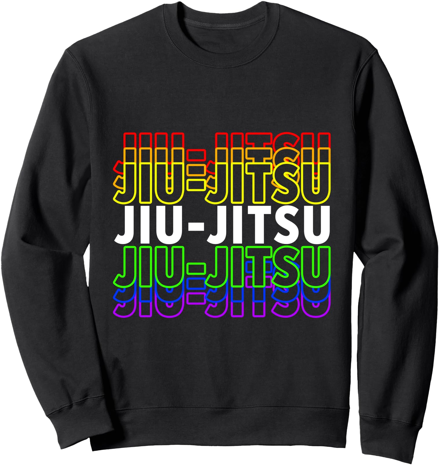 Colorful Jiu Jitsu Martial Arts MMA Fighter Japanese Fight Sweatshirt