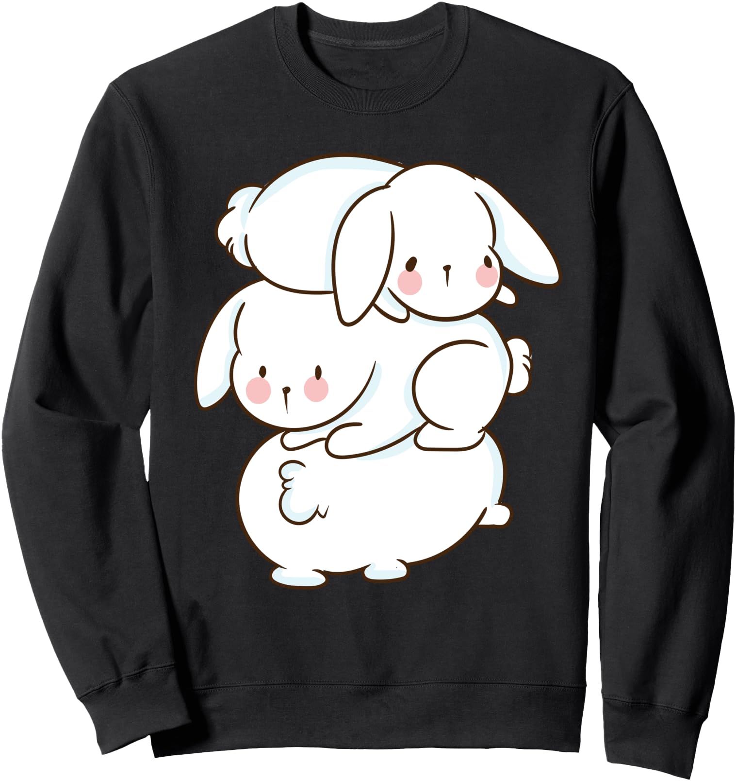 Cute Kawaii Anime - Rabbits On A Pile - Aesthetic Japanese Sweatshirt