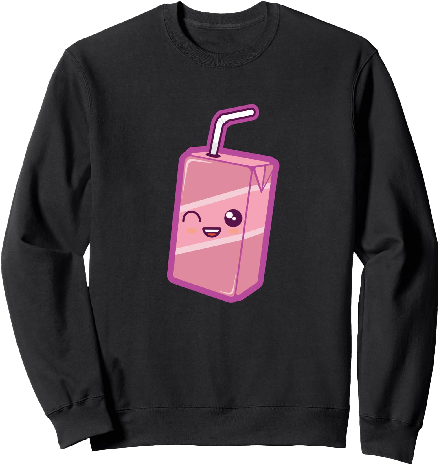Kawaii Strawberry Milk Carton Box Cute 90s Japanese Retro Sweatshirt