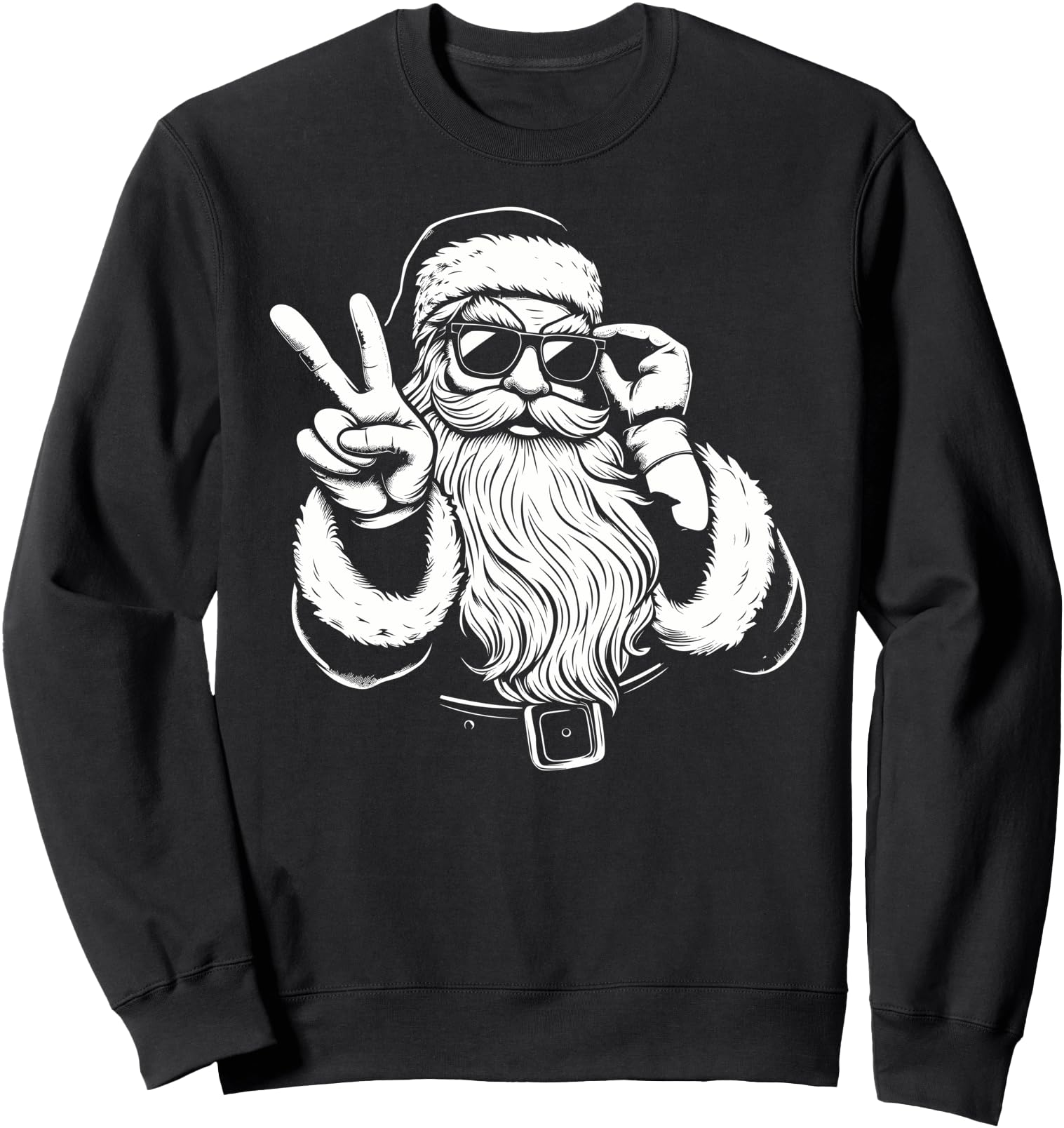 Funny Groovy Hippie Santa Claus Sweatshirt