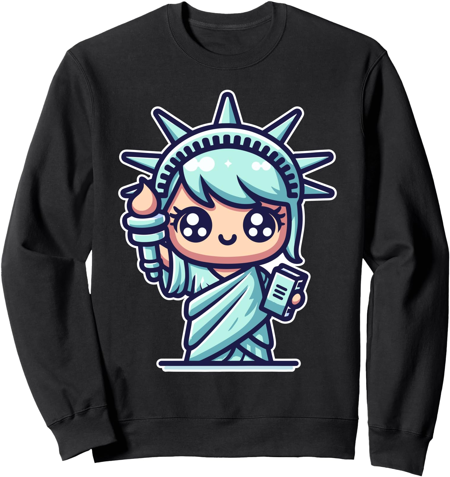 Cute Kawaii Statue of Liberty NYC New York City Sweatshirt