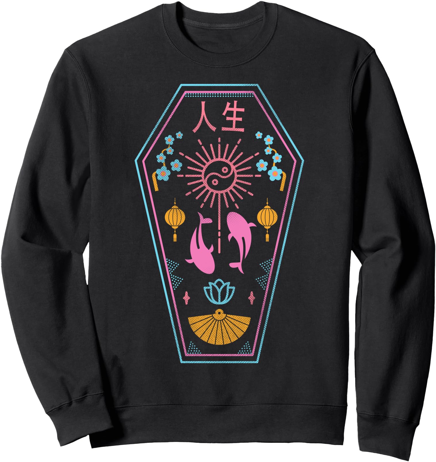 E Girl Aesthetic - Pastel Goth - Japanese Drippy 90s Coffin Sweatshirt