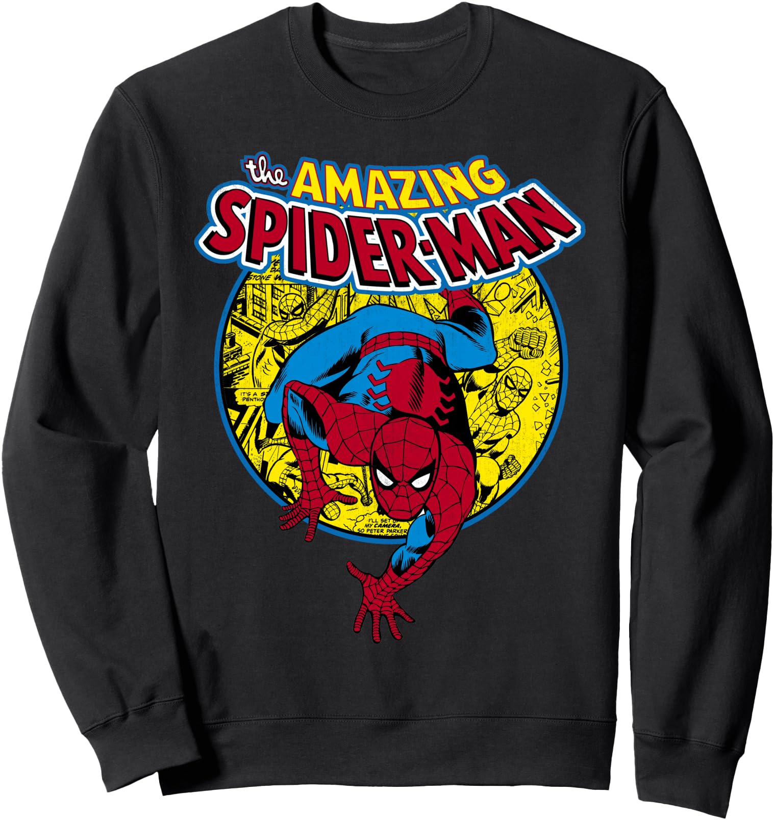 Marvel Amazing Spider-Man Vintage Comic Graphic Sweatshirt Sweatshirt