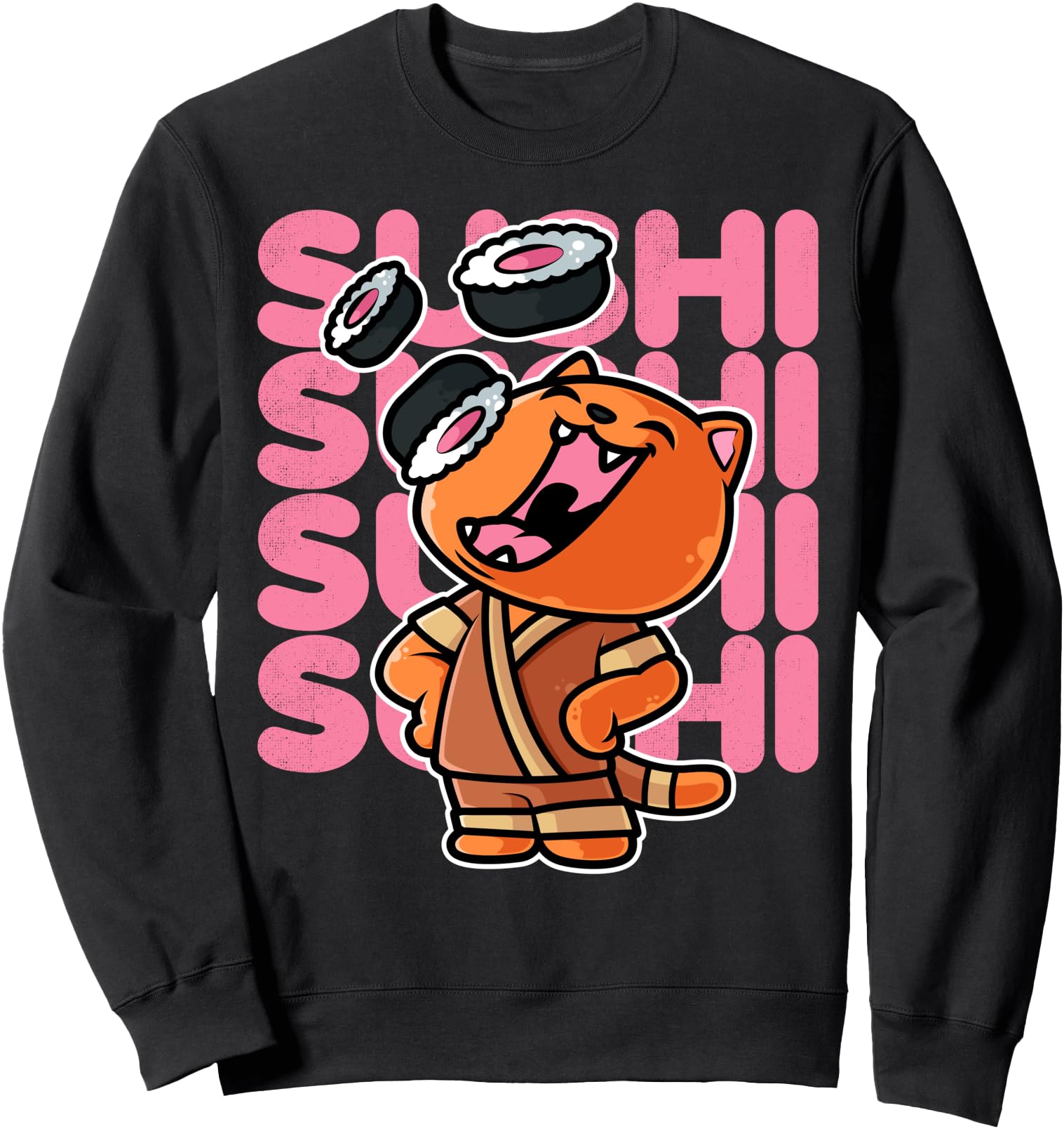 Cat Sushi Nigiri Kawaii Neko Anime Japanese Sweatshirt