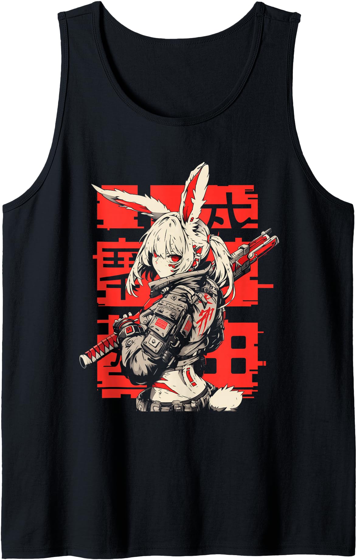 Anime Manga Cyberpunk Aesthetic Techwear Harajuku Bunny Girl Tank Top