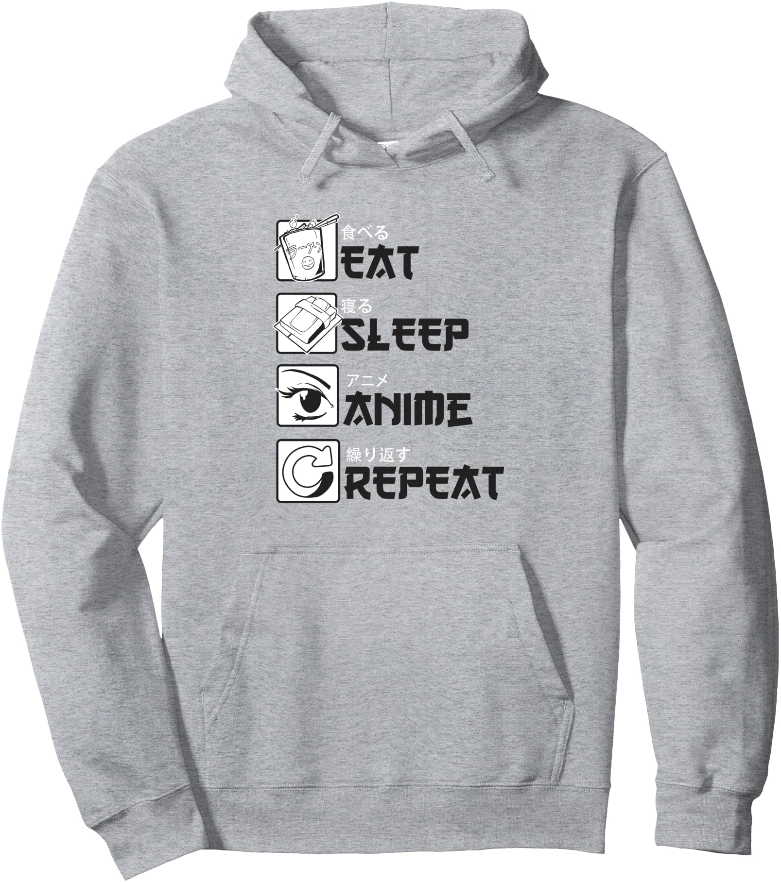 Eat Sleep Anime Repeat Anime Merch. Anime Stuff. Otaku Anime Pullover Hoodie