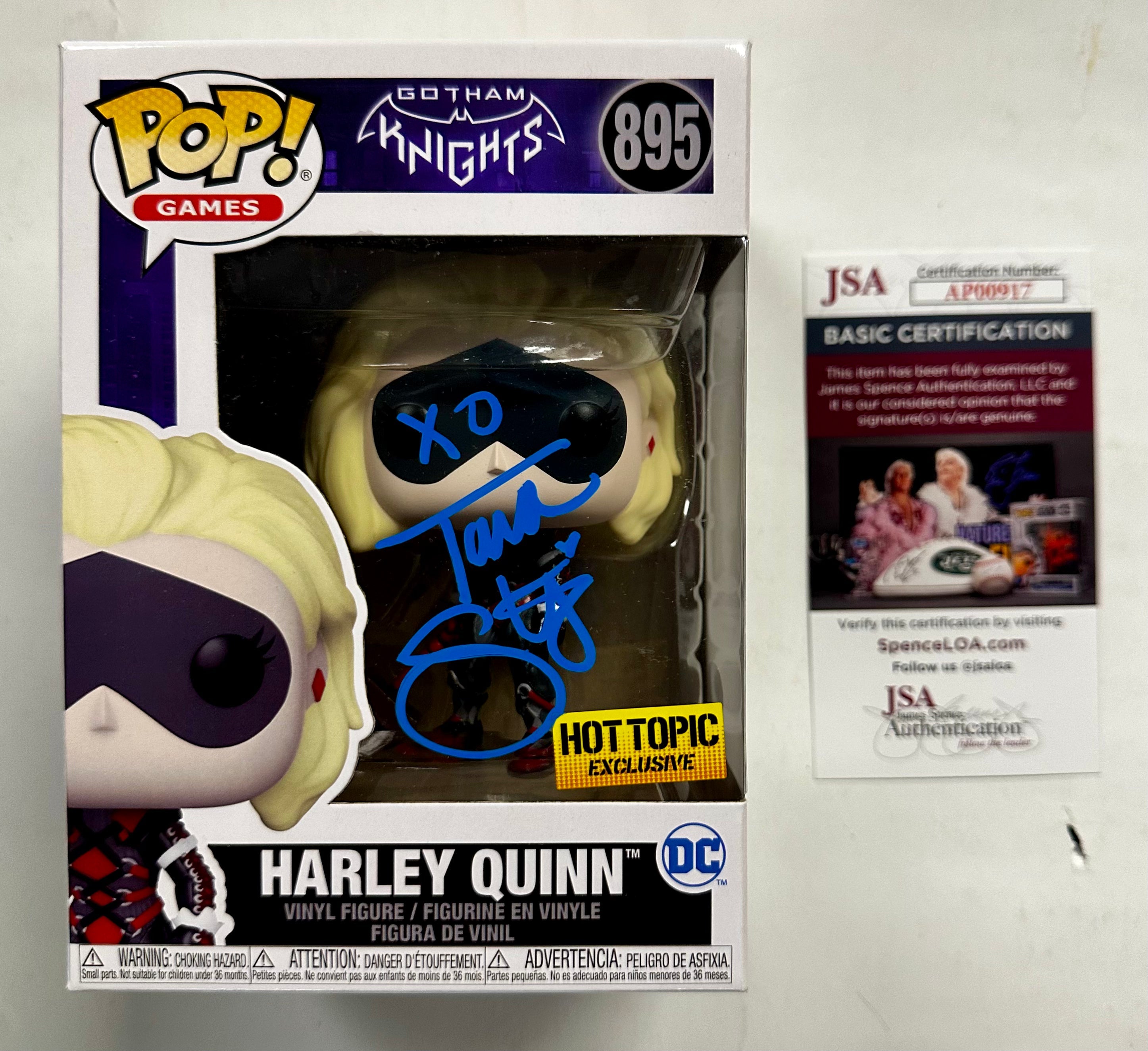 Tara Strong Signed Harley Quinn Funko Pop! #895 DC Gotham Exclusive With JSA COA