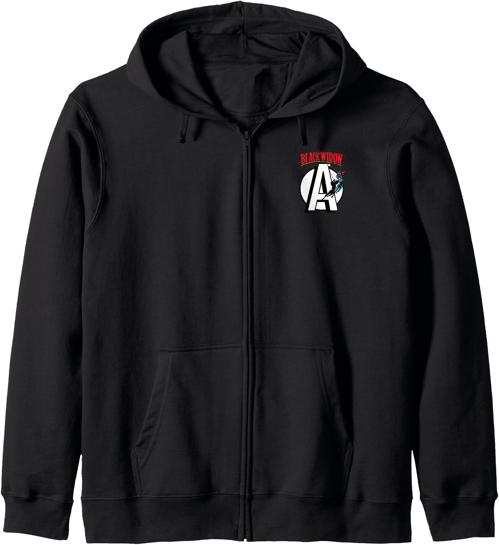 Marvel Avengers Black Widow Pocket Logo Zip Hoodie
