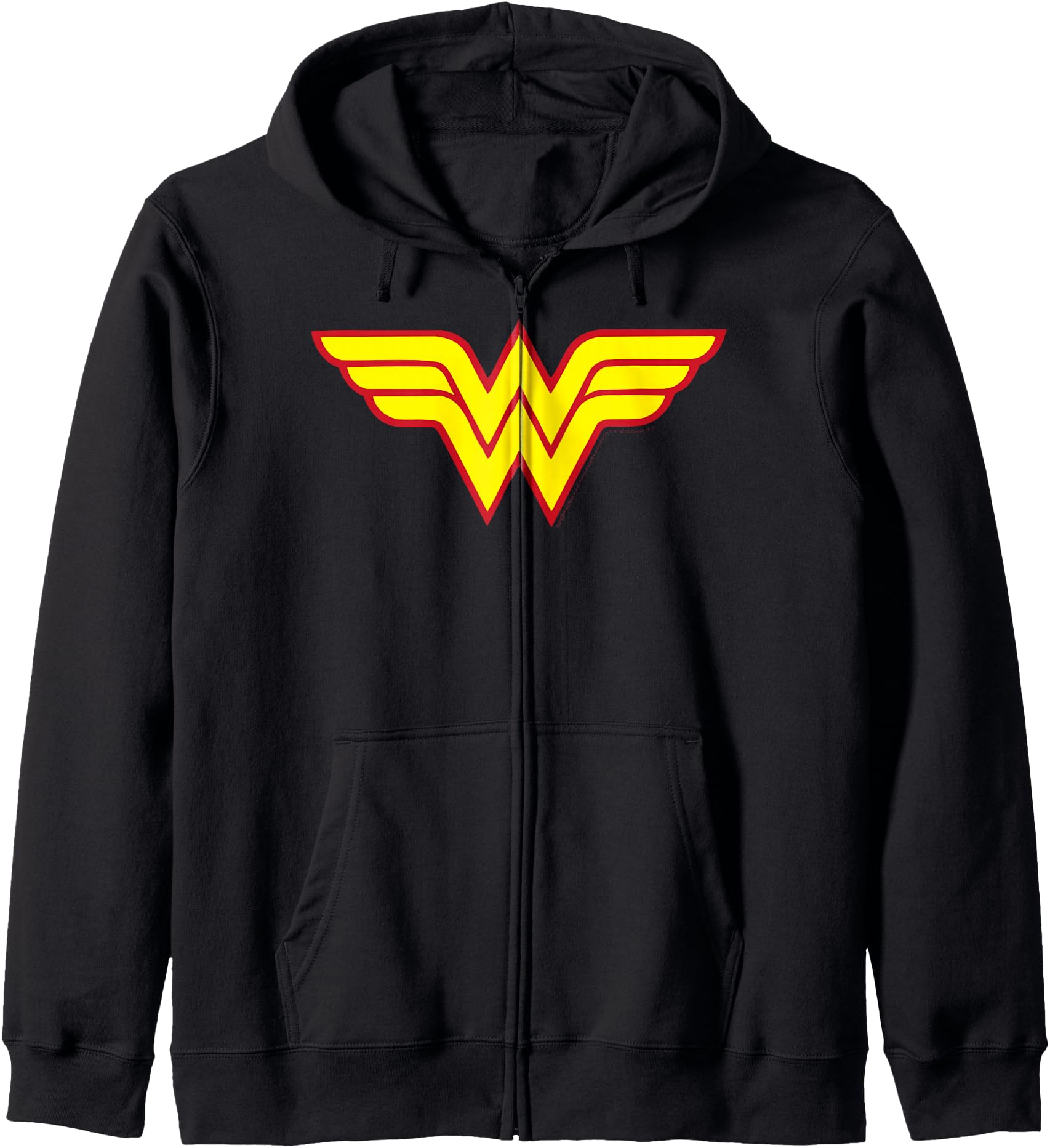 DC Comics Wonder Woman Classic Yellow Red Symbol Zip Hoodie