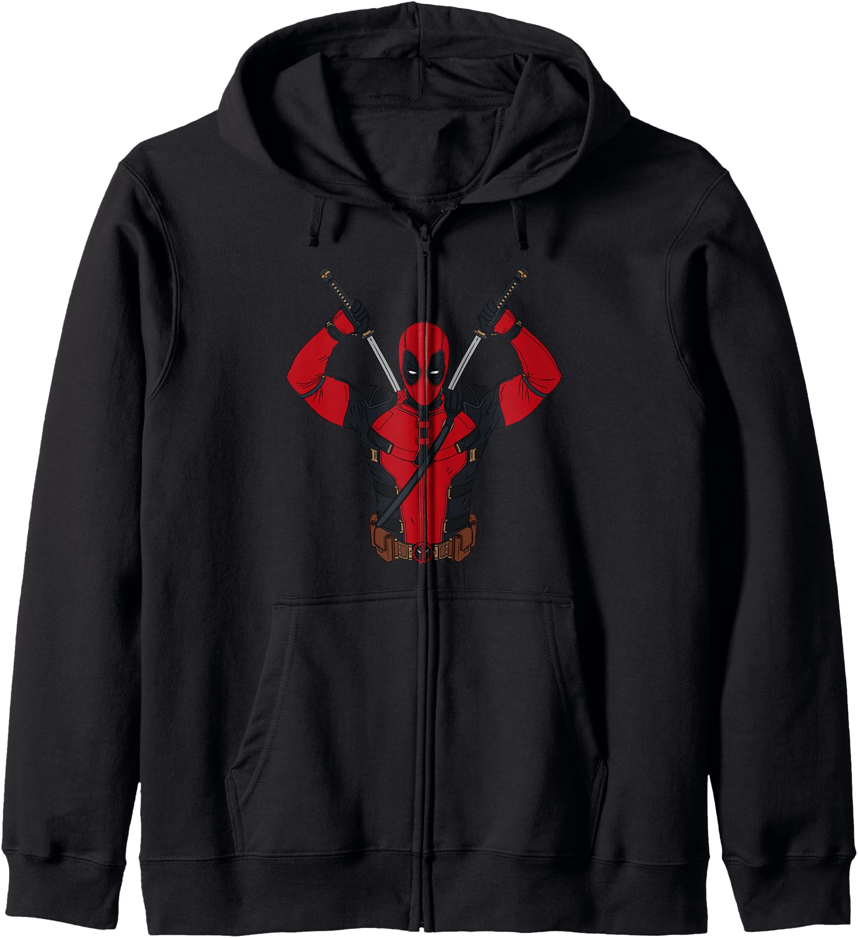 Marvel Studios Deadpool & Wolverine Deadpool Drawing Swords Zip Hoodie