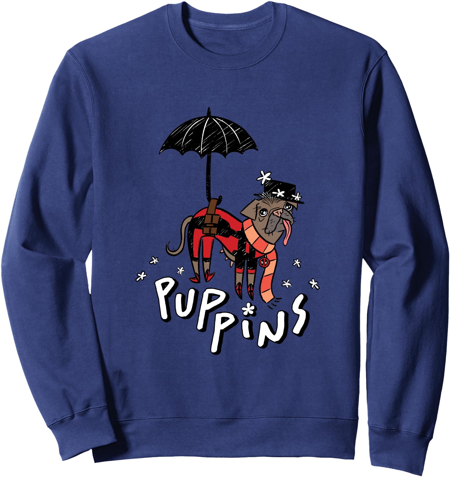 Marvel Deadpool & Wolverine Mary Poppins Dogpool Puppins Sweatshirt