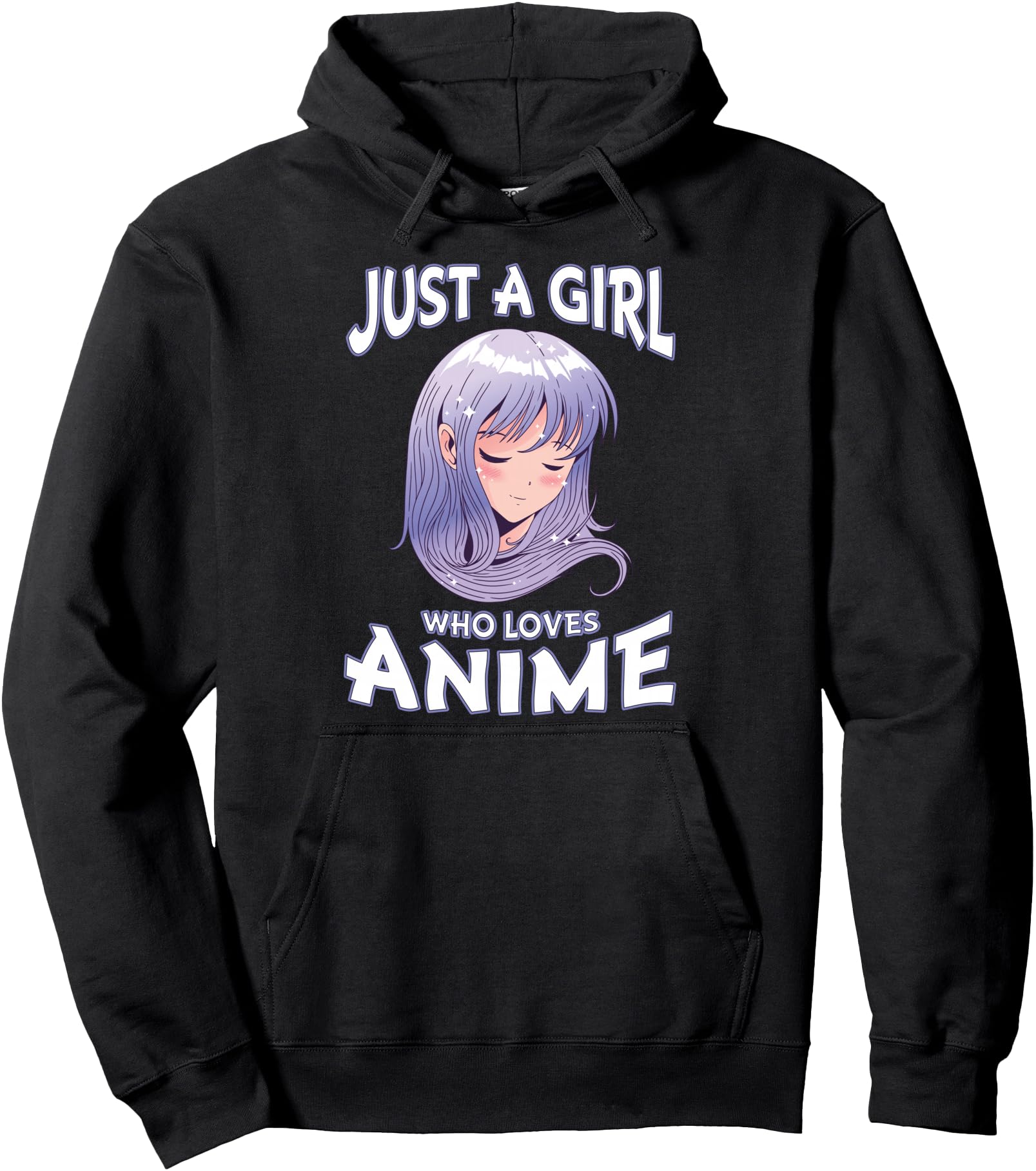 Just A Girl Who Loves Anime Gifts for Teen Girls Anime Merch Pullover Hoodie