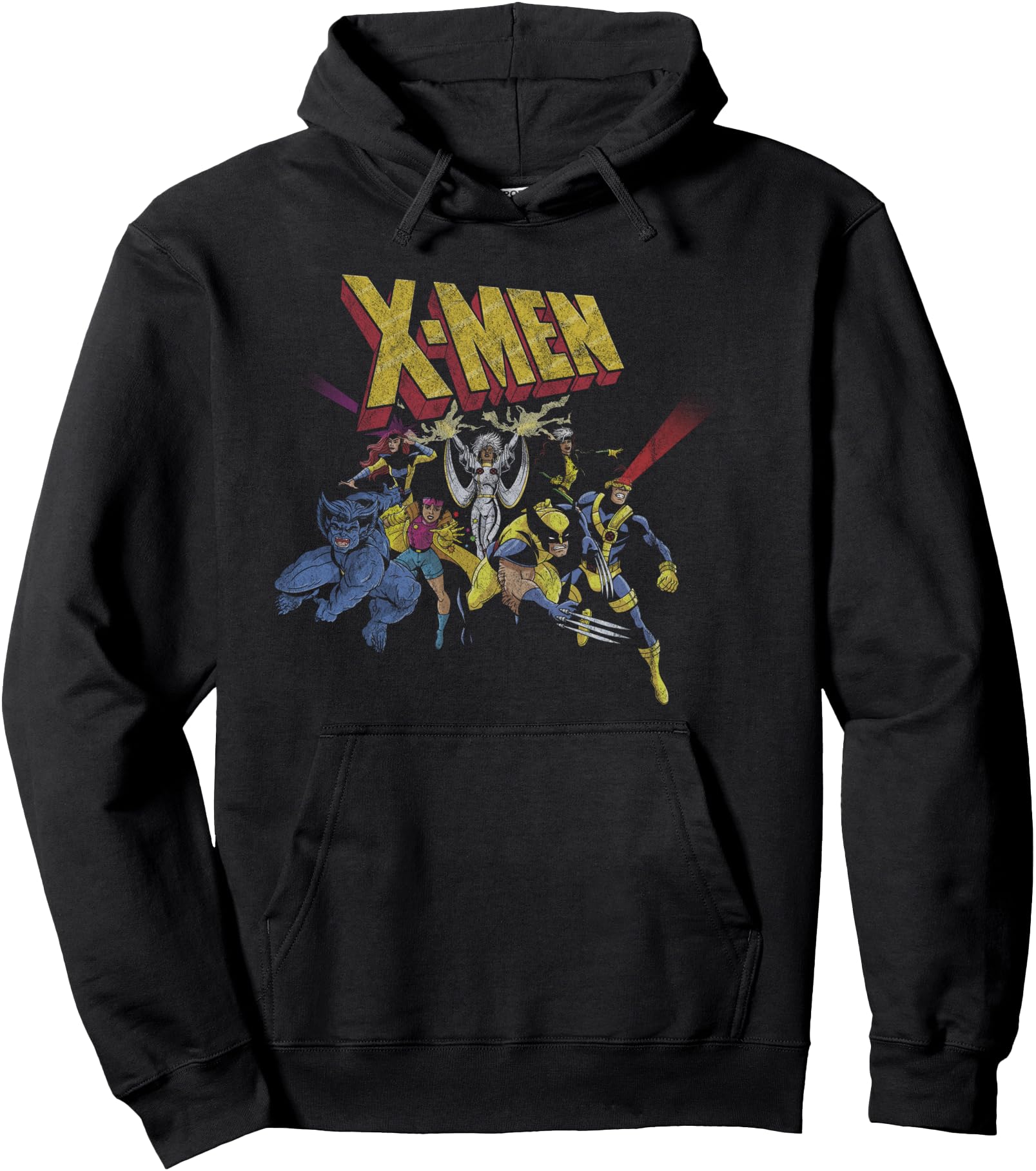 Marvel X-Men Group Shot Distressed Vintage Poster Pullover Hoodie