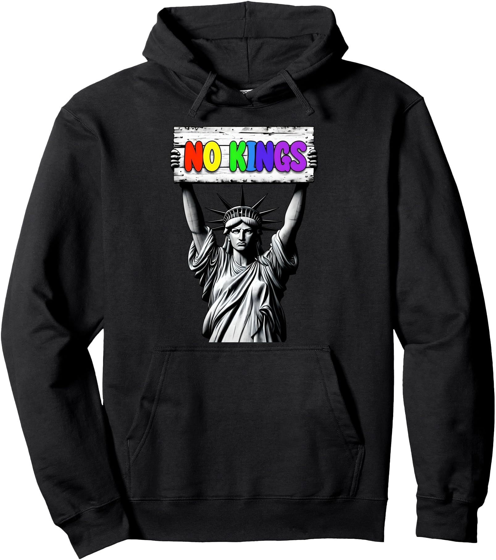 Statue of Liberty No Kings Pullover Hoodie