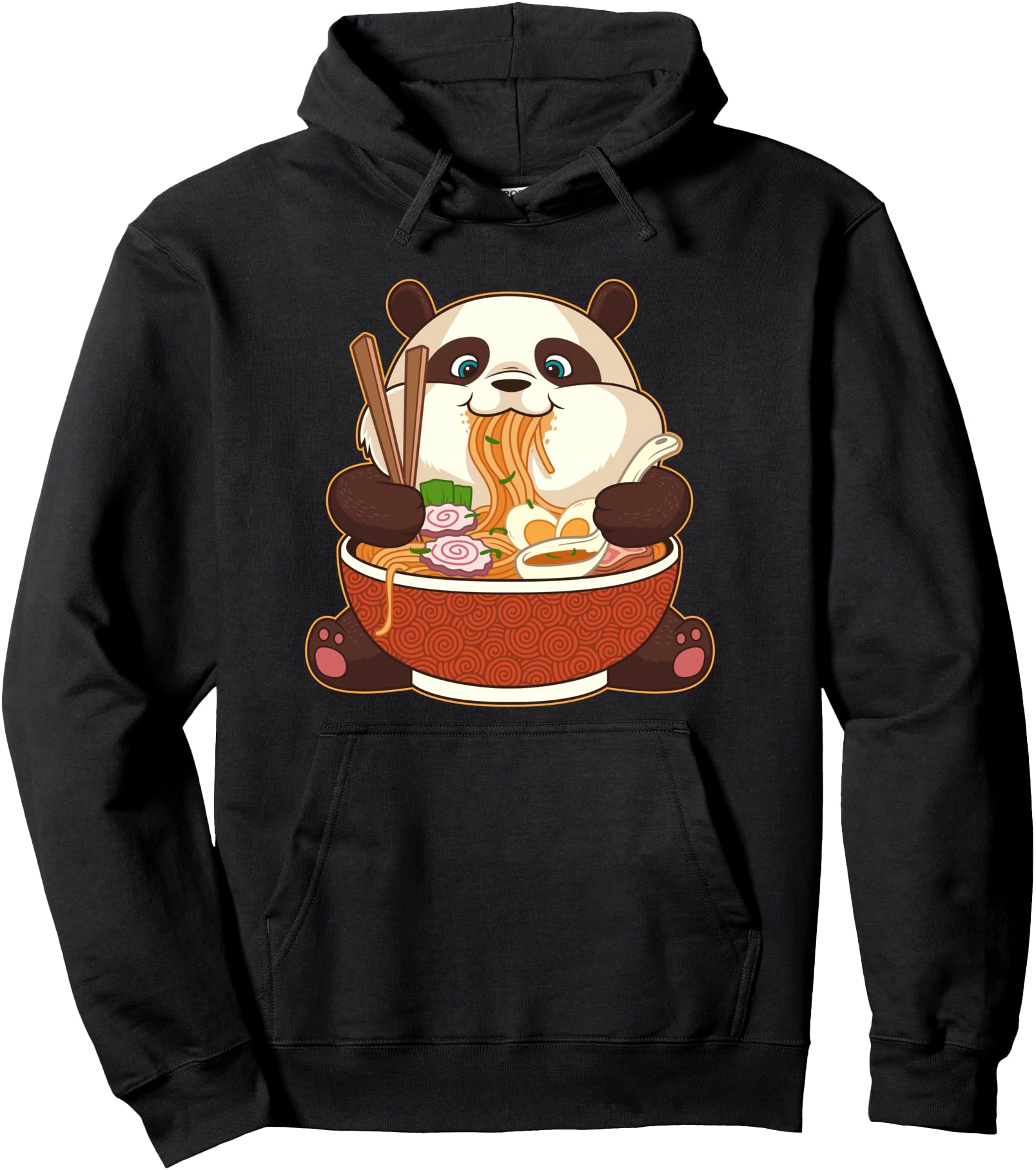 Kawaii Cute Anime Panda Otaku Japanese Ramen Noodle Pullover Hoodie