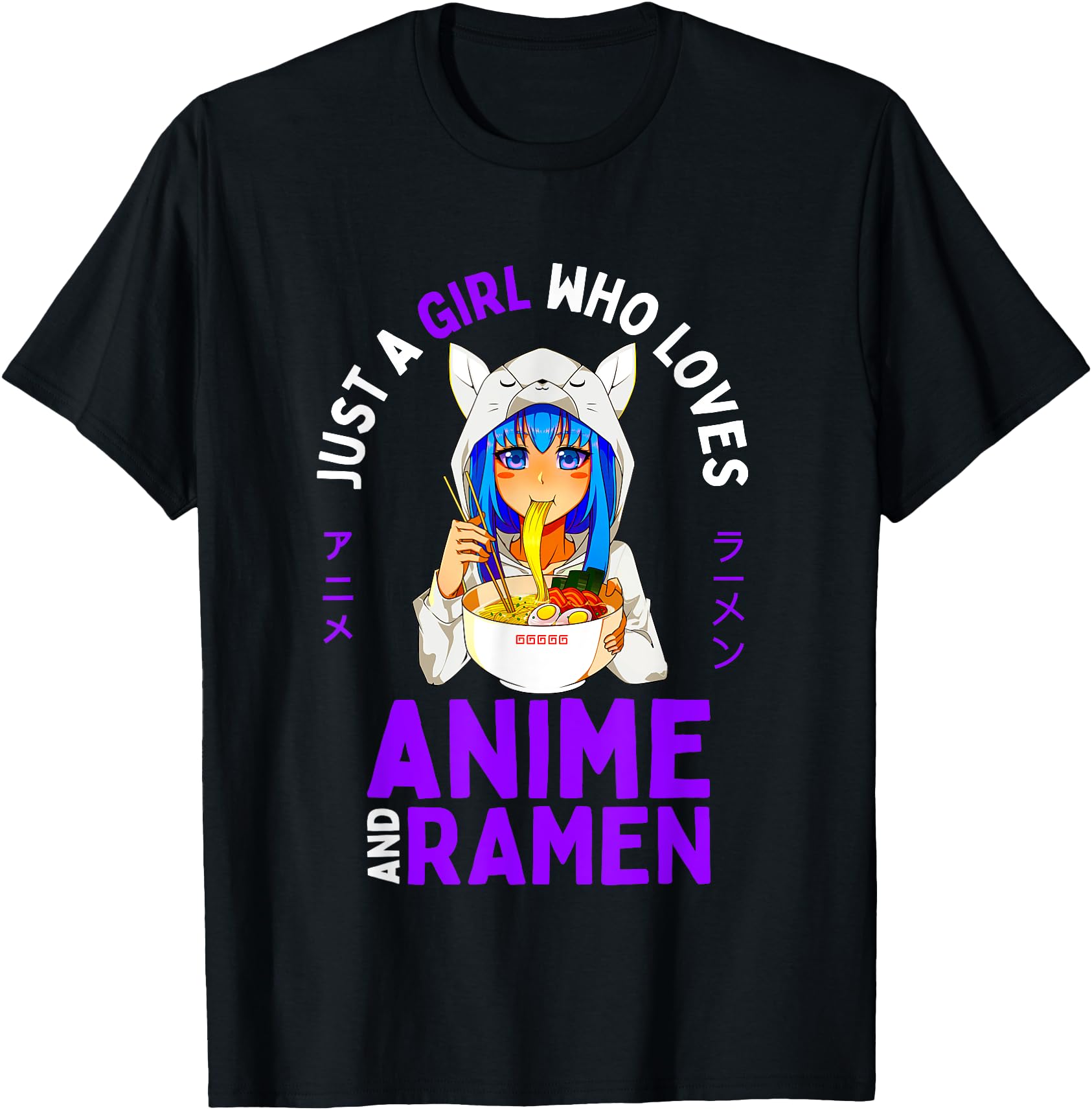 Just a Girl Who Loves Anime and Ramen Teen Girls Japan Merch