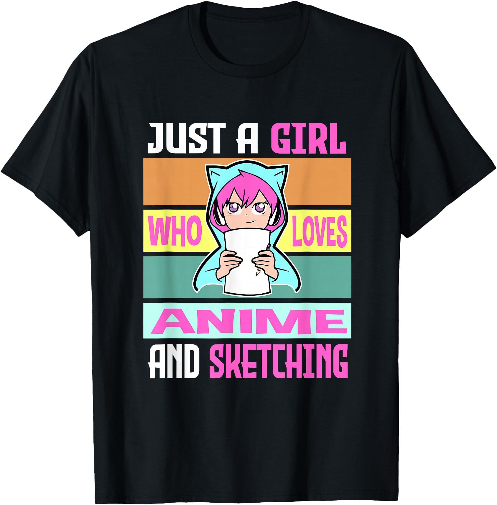 Girl Loves Anime and Sketching Anime Merch Anime Lover Gifts