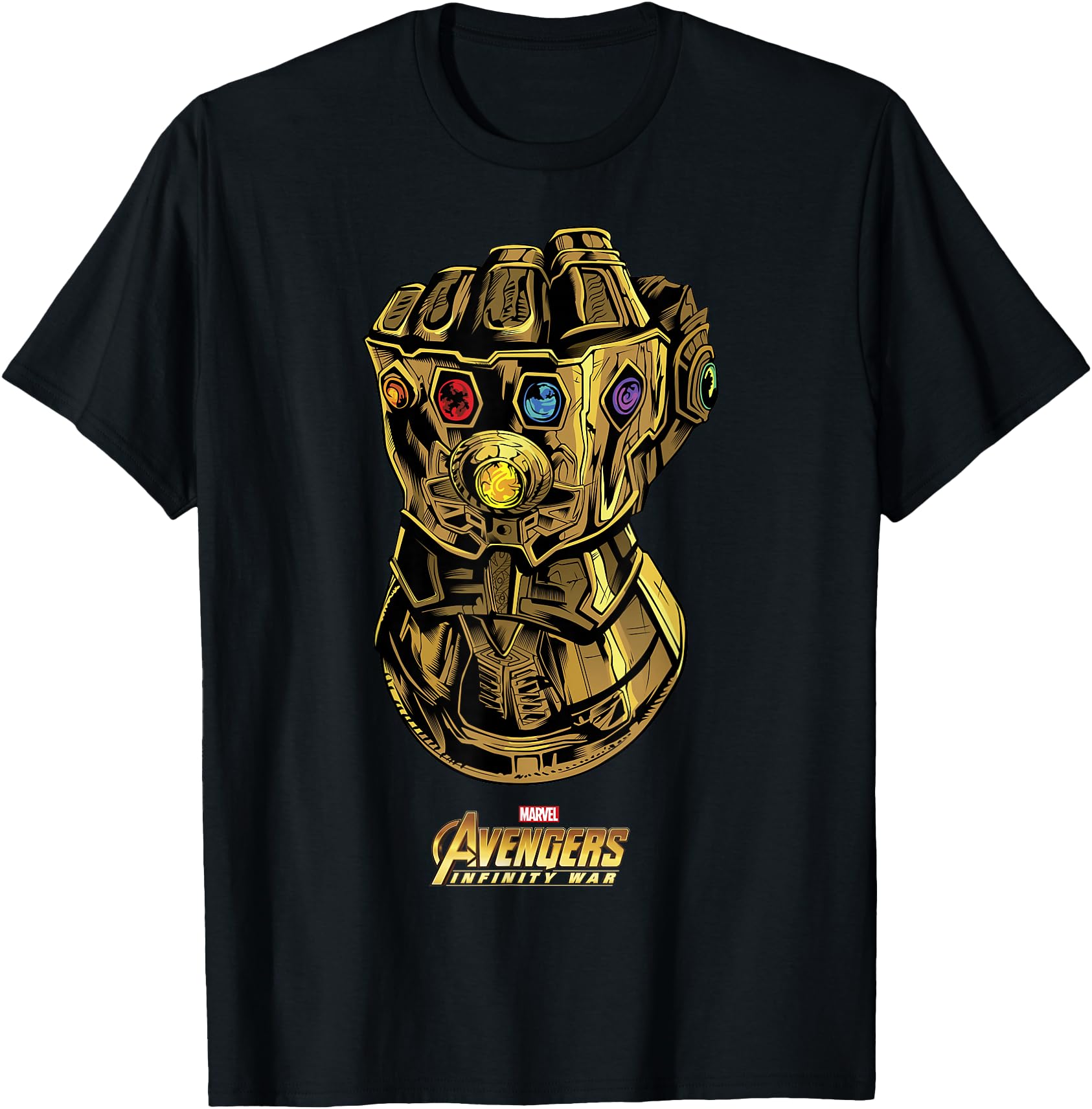 Marvel Avengers Infinity War Gauntlet Gems Graphic T-Shirt