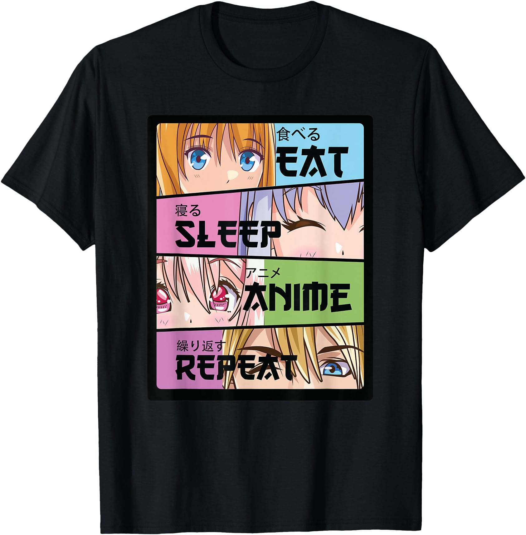 Cute Kawaii Manga - Anime Merch - Eat Sleep Anime Repeat