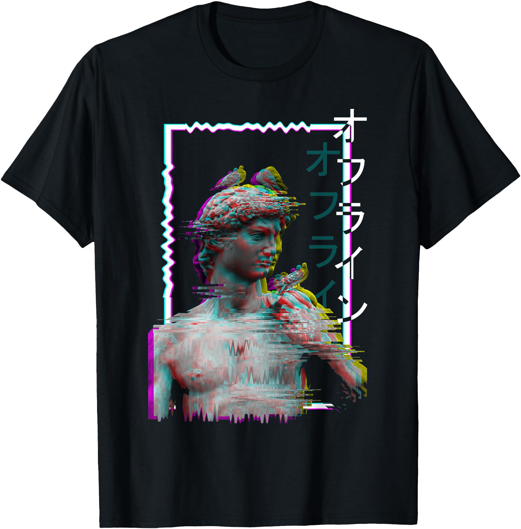 Greek Statue Ancient Vaporwave Aesthetic Synthwave Glitch