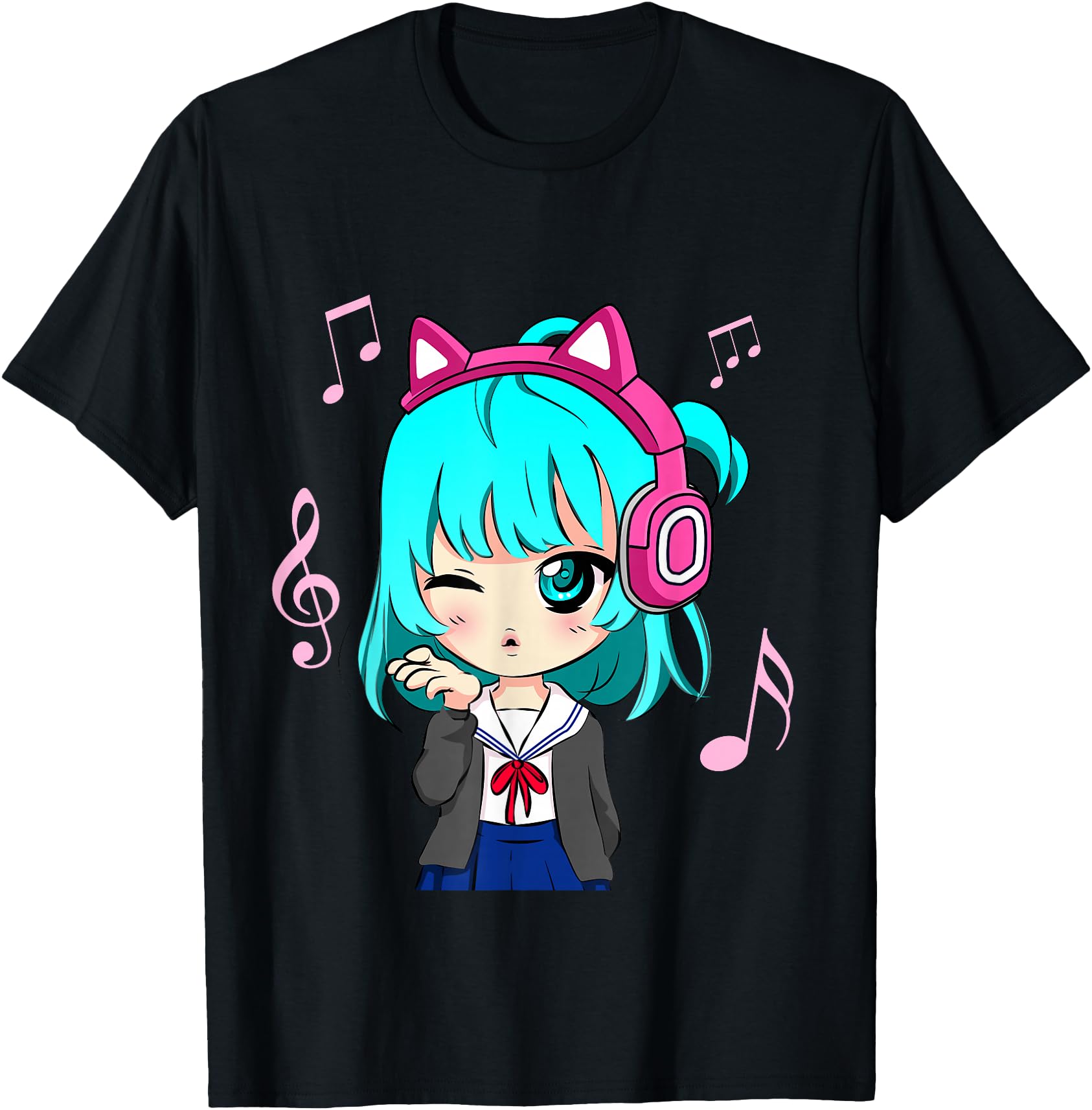music and Anime Merch Kawaii Otaku for Teen Anime and Music Girl Chibi Graphic Anime Girl