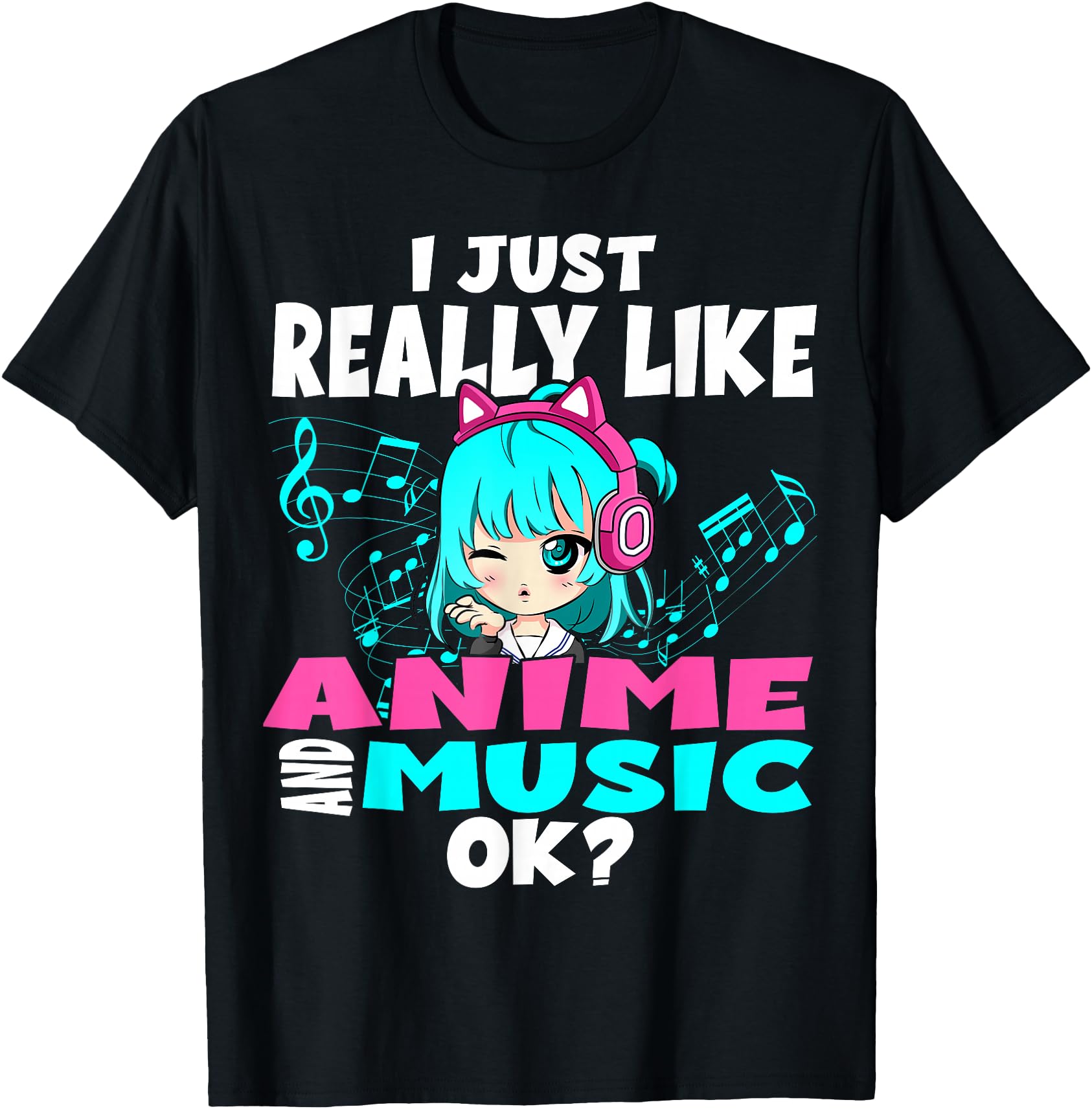music and Anime Merch Kawaii Otaku for Teen Anime Music Kawaii Chibi Graphic