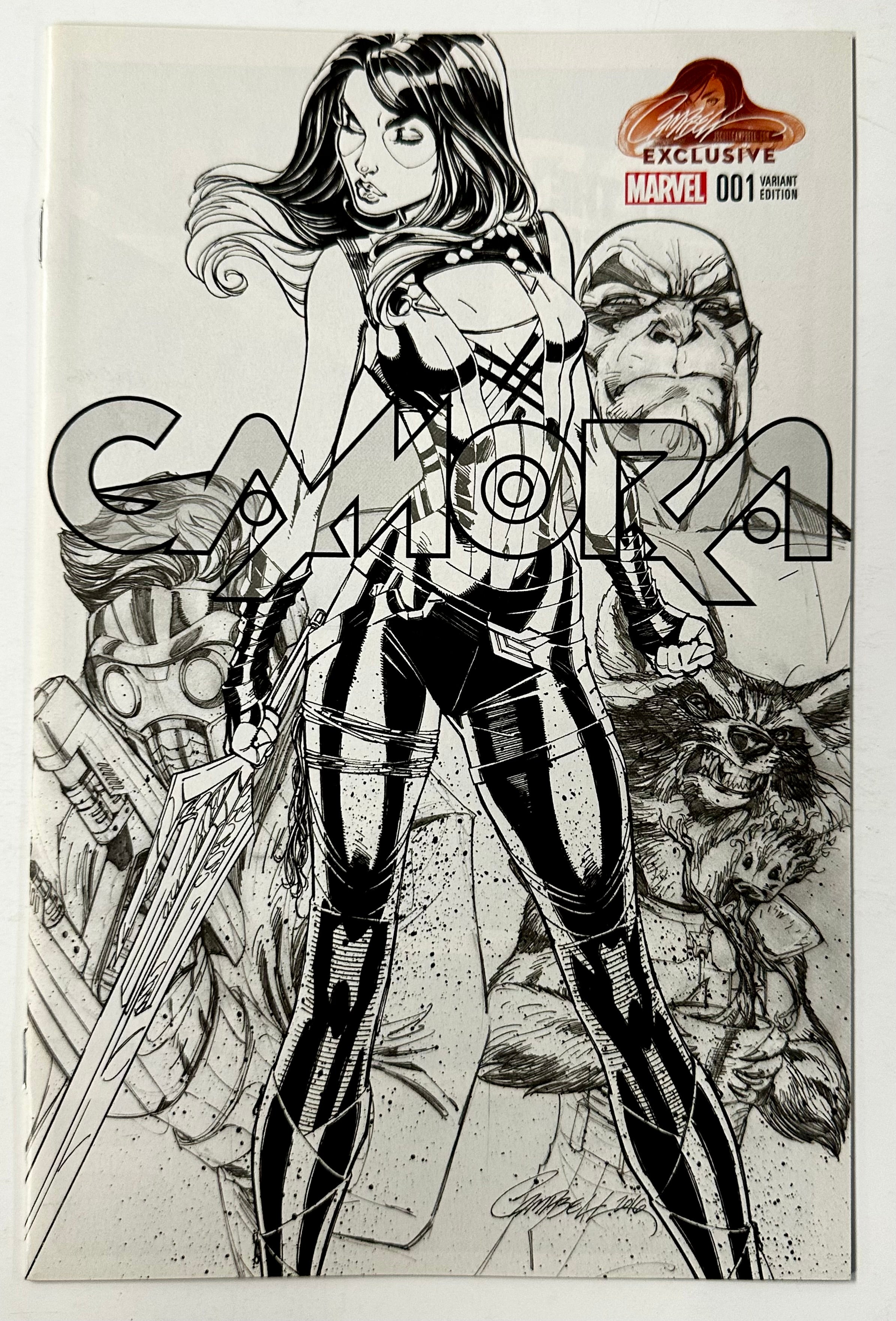 Gamora #1 J Scott Campbell Sketch Exclusive Variant C (Marvel Comics 2017)