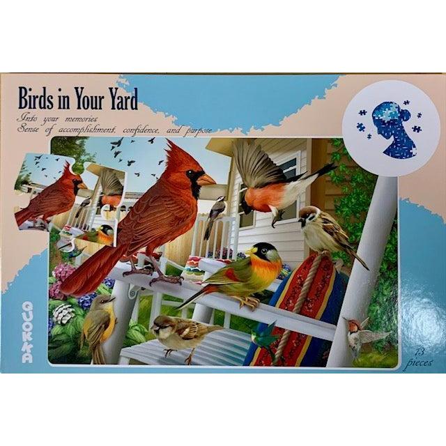 Birds in the Yard 13 Piece Tray Jigsaw Puzzle Quokka