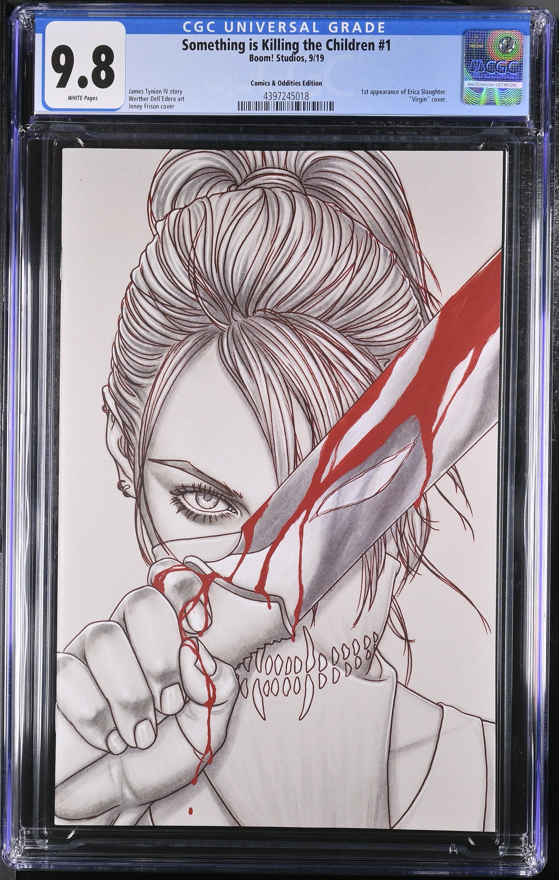 9.8 CGC Something is Killing the Children #1 SSCO Frison B&W Spot Color Variant 2019 [4397245018]