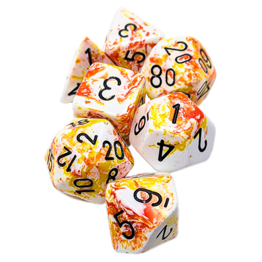 Brush - Sunrise/Black Polyhedral 7-Die Set